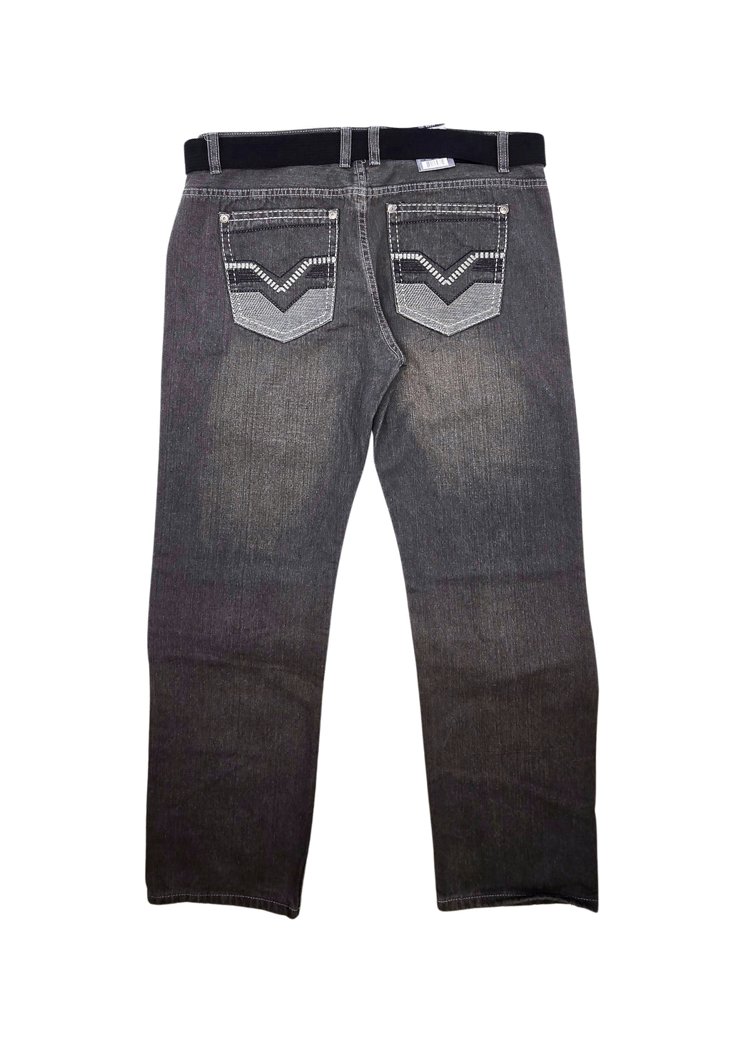 MEN'S WAIST SIZE 40 JEANS/PANTS UPTO 70% OFF (FINAL SALE CLEARANCE) 40X34 STRAIGHT FIT BELT PANTS GREY