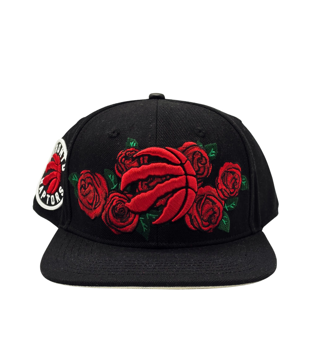 EXCLUSIVE PRO STANDARD NBA TORONTO RAPTORS ROSES BLACK/RED SNAPBACK HAT