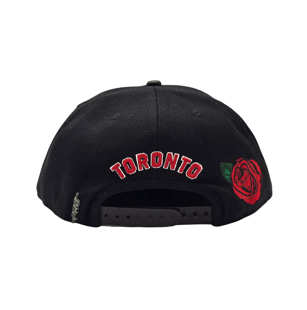 EXCLUSIVE PRO STANDARD NBA TORONTO RAPTORS ROSES BLACK/RED SNAPBACK HAT