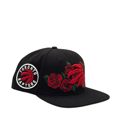 EXCLUSIVE PRO STANDARD NBA TORONTO RAPTORS ROSES BLACK/RED SNAPBACK HAT