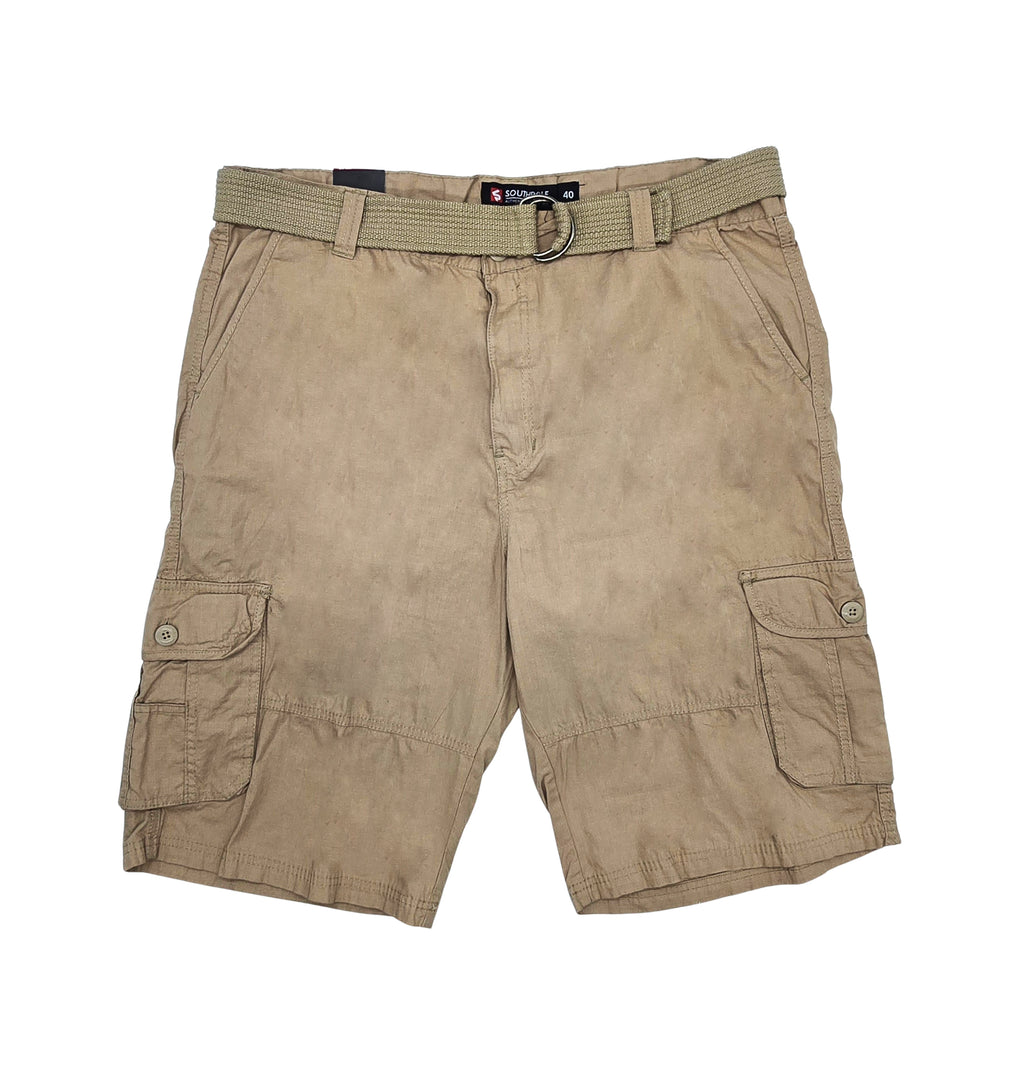 MEN'S SIZE X-LARGE (WAIST 38-40) CLEARANCE SHORTS (FINAL SALE CLEARANCE) SIZE 40 KHAKI CARGO W BELT