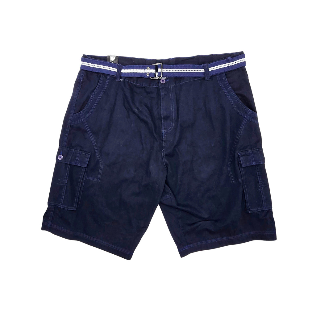 MEN'S SIZE 2X-LARGE (WAIST 42-44) CLEARANCE SHORTS (FINAL SALE CLEARANCE) SIZE 44 NAVY CARGO W BELT
