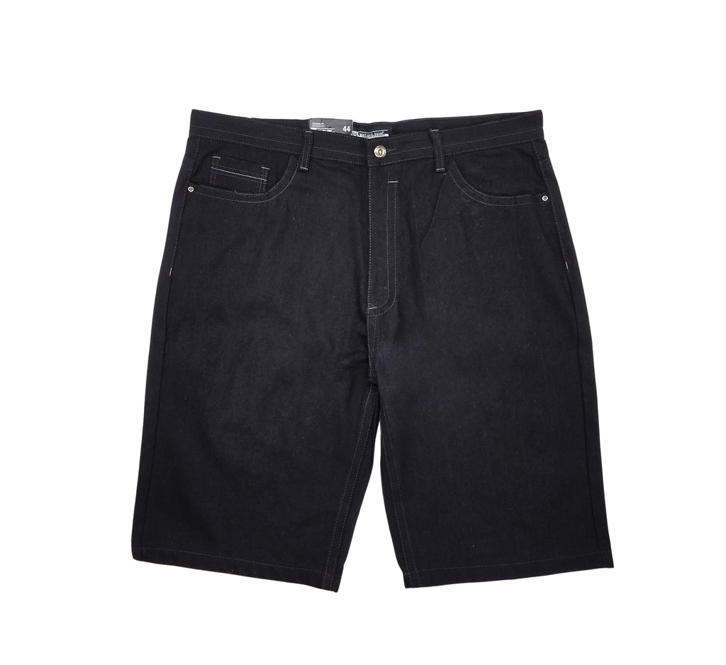 MEN'S SIZE 2X-LARGE (WAIST 42-44) CLEARANCE SHORTS (FINAL SALE CLEARANCE) SIZE 44 BLACK PLAIN DENIM SHORTS