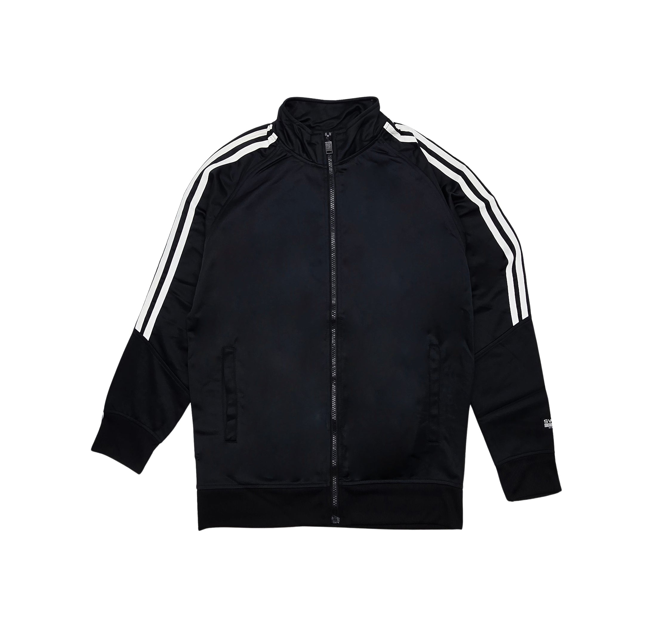 SWITCH MEN'S BASIC SIDE-STRIPES 2-PIECE TRACK SET (BLACK/WHITE)