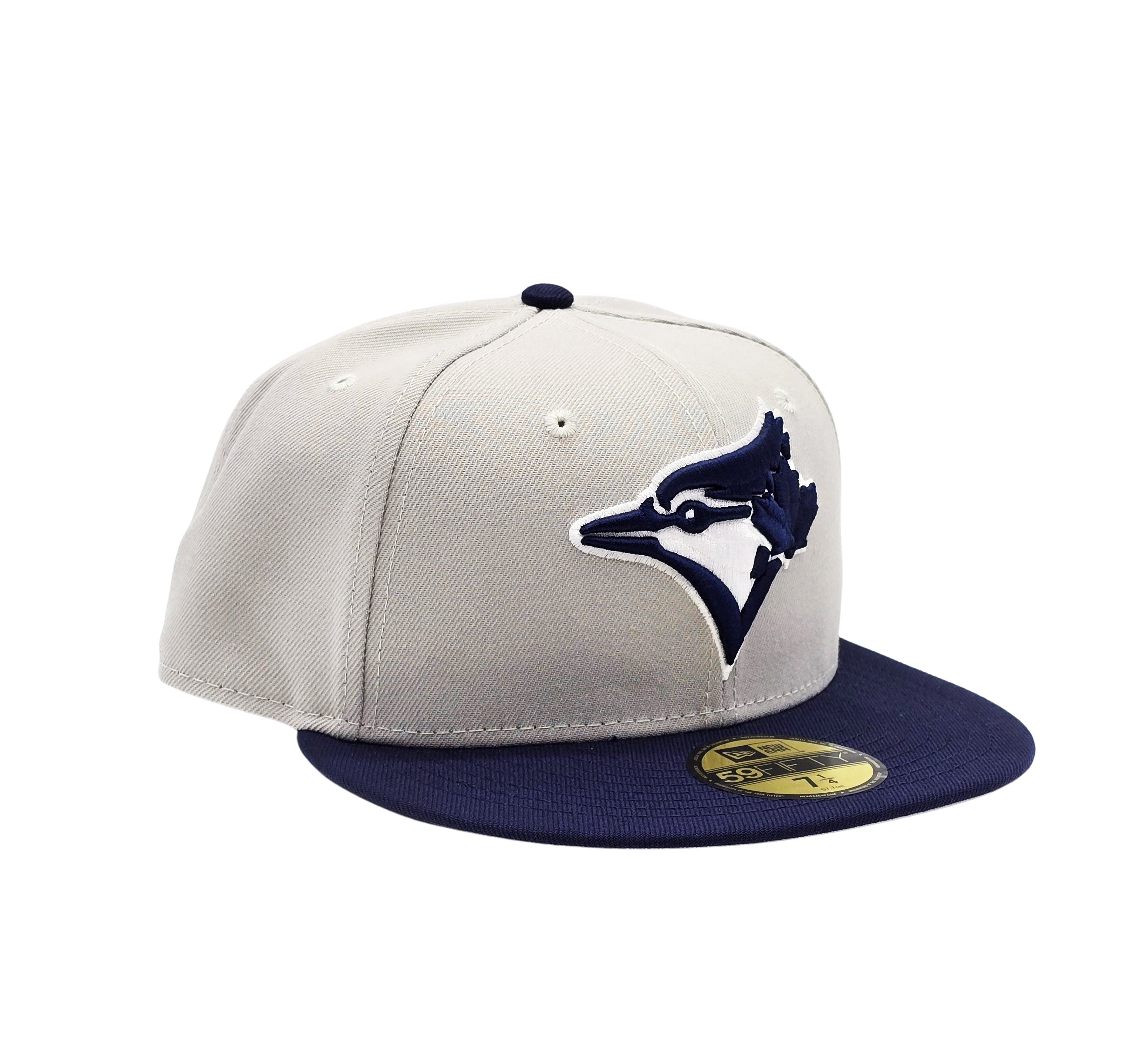 59FIFTY MEN'S MLB TORONTO BLUE JAYS GREY/NAVY BLUE FITTED HAT