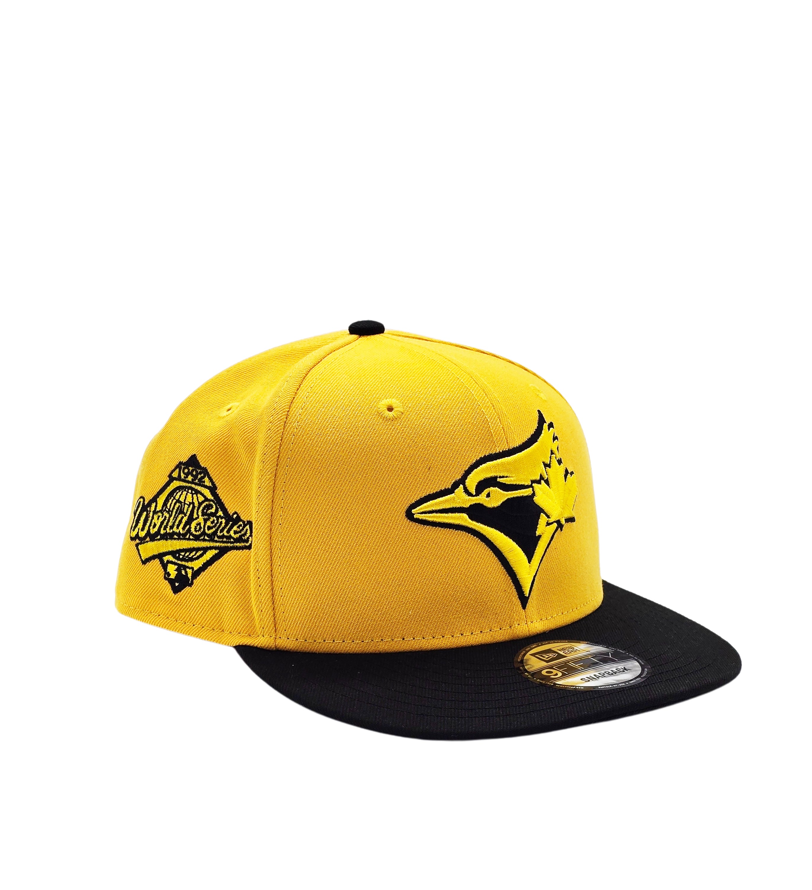NEW ERA 9FIFTY MLB TORONTO 1992 WORLD SERIES TORONTO BLUE JAYS YELLOW/BLACK SNAPBACK HAT