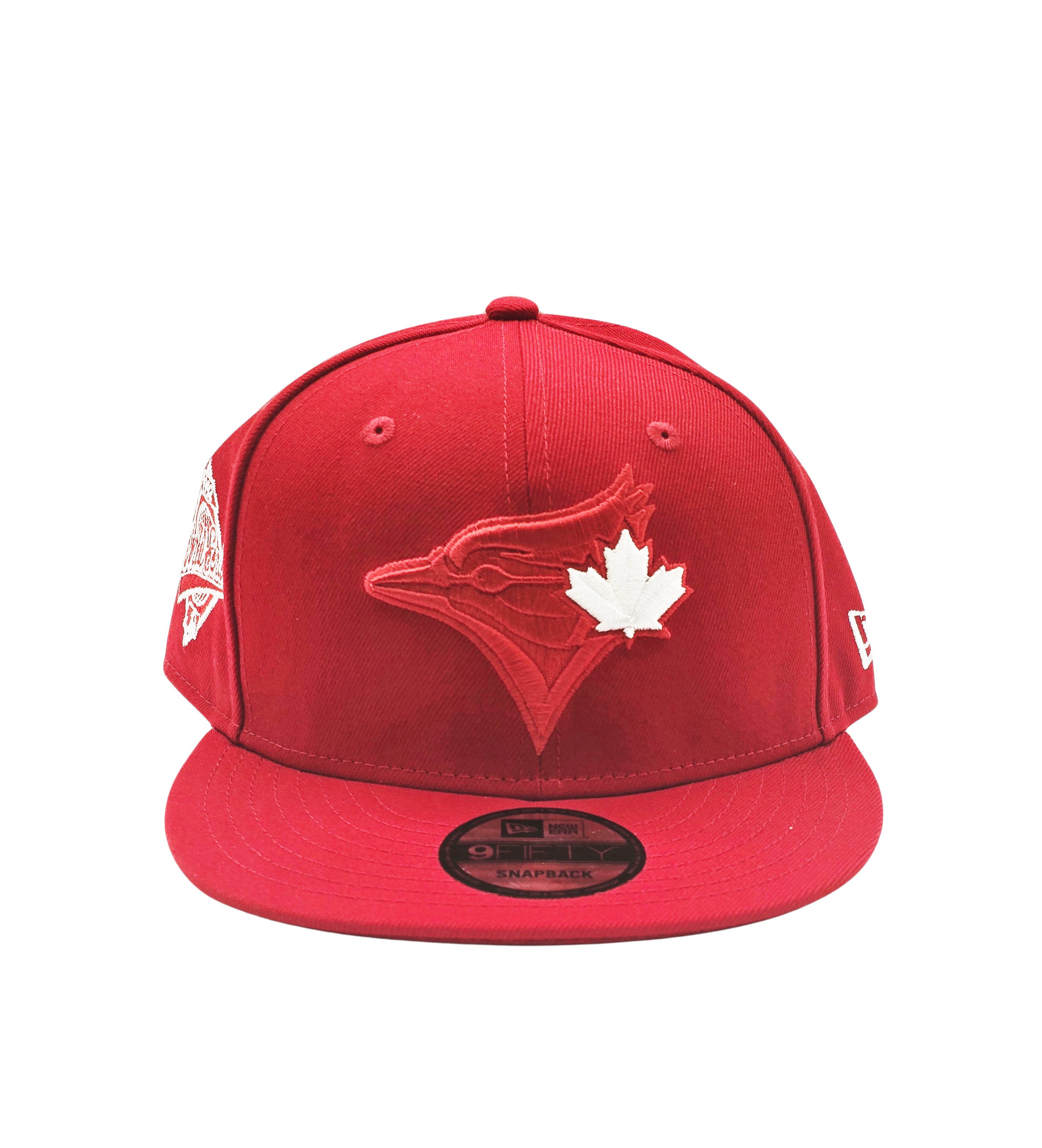 NEW ERA 9FIFTY MLB TORONTO 1992 WORLD SERIES TORONTO BLUE JAYS SCARLET RED SNAPBACK HAT