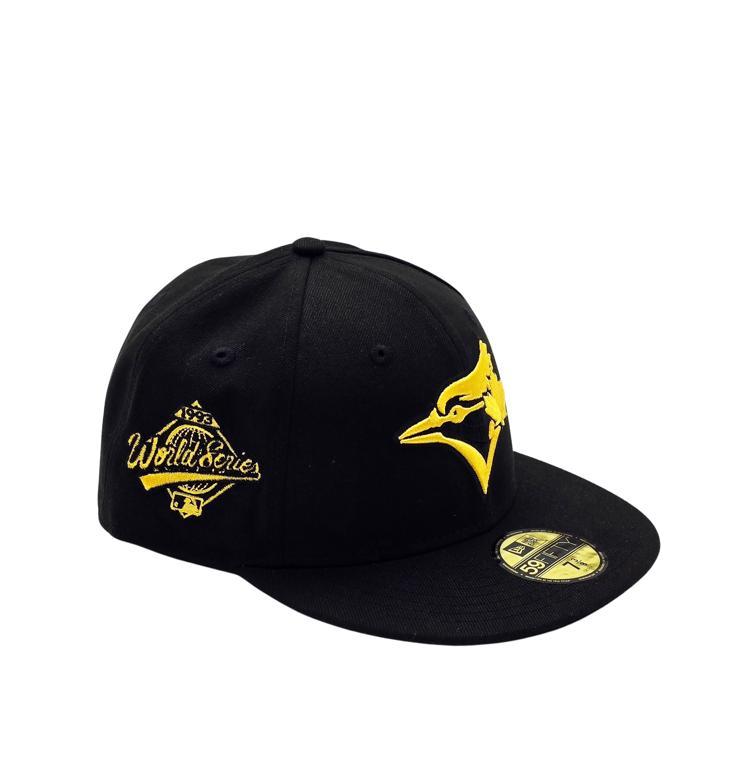 NEW ERA 59FIFTY MLB TORONTO BLUE JAYS 1993 WORLD SERIES BLACK/GOLD FITTED HAT