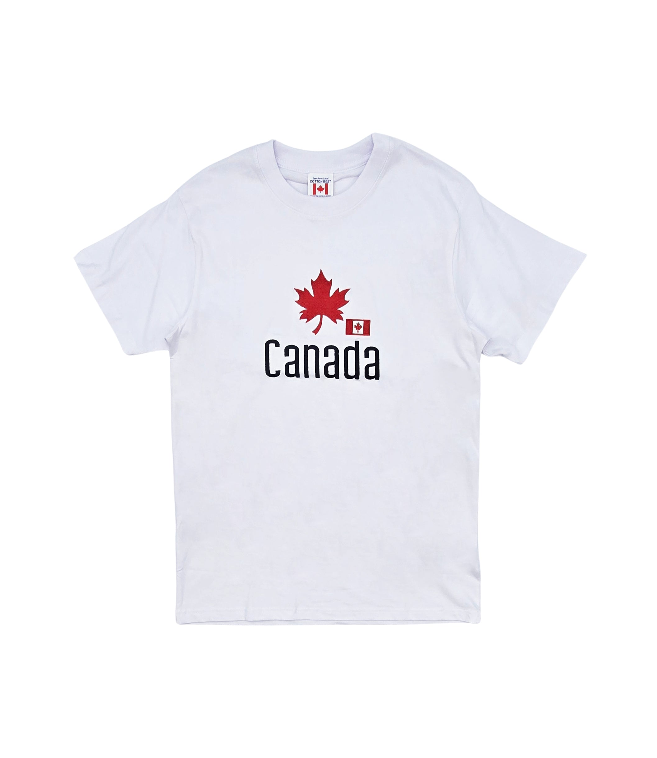 CANADA EMBROIDERED LOGO PRINT T-SHIRT (WHITE)