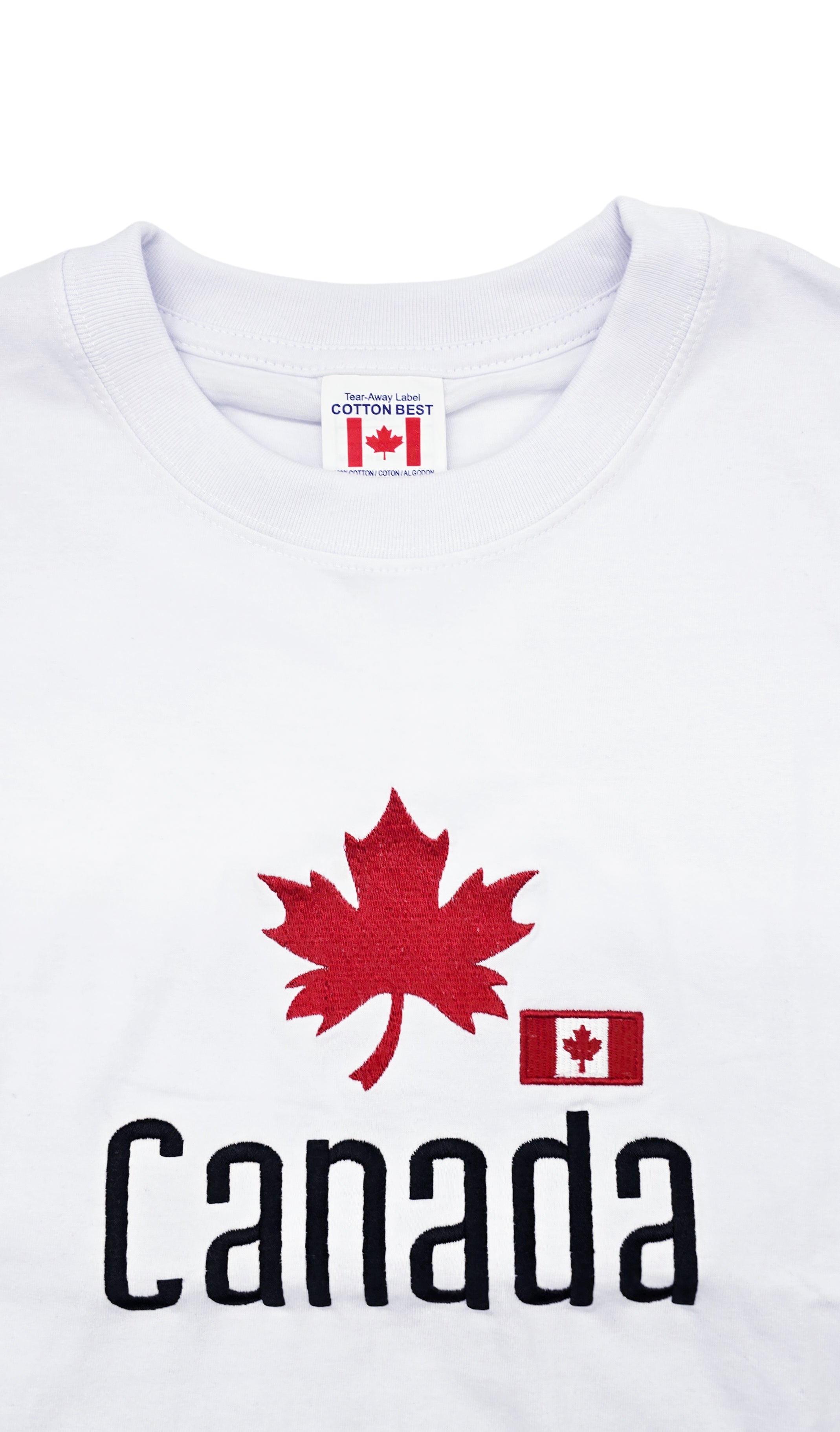 CANADA EMBROIDERED LOGO PRINT T-SHIRT (WHITE)