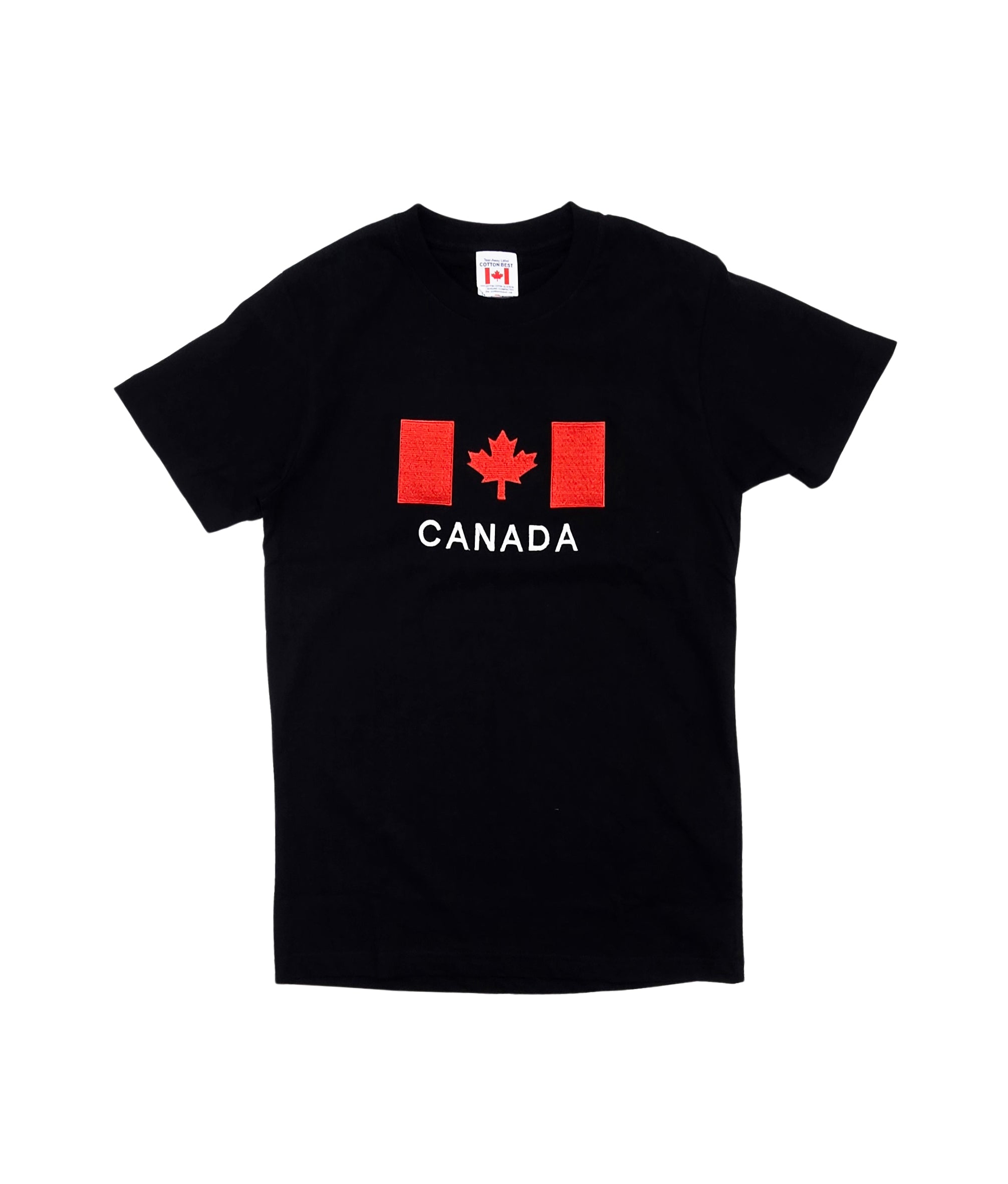 CANADA EMBROIDERED LOGO PRINT T-SHIRT (BLACK)