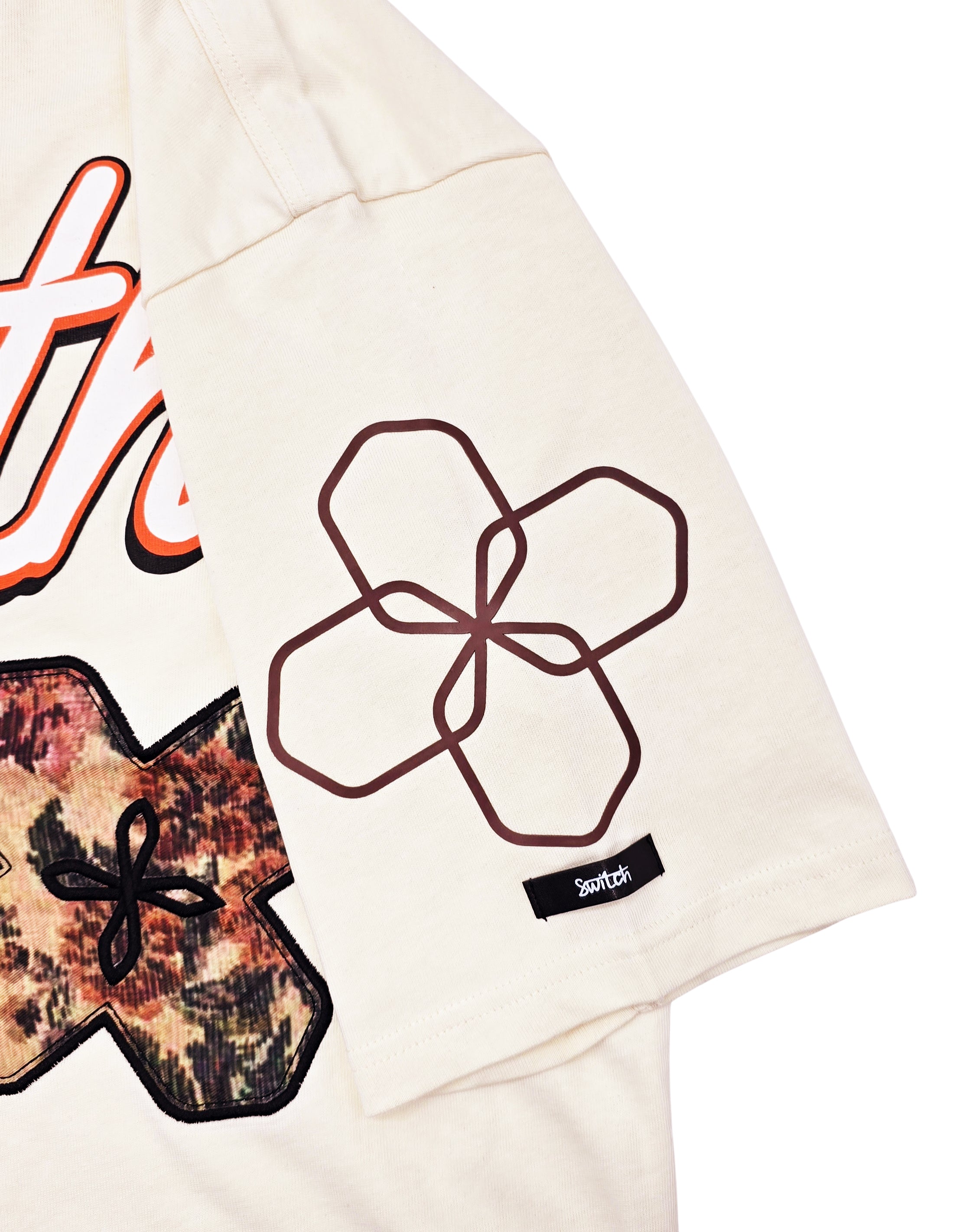 SWITCH MEN'S FAITH DROP SHOULDER GRAPHIC T-SHIRT (CREAM)