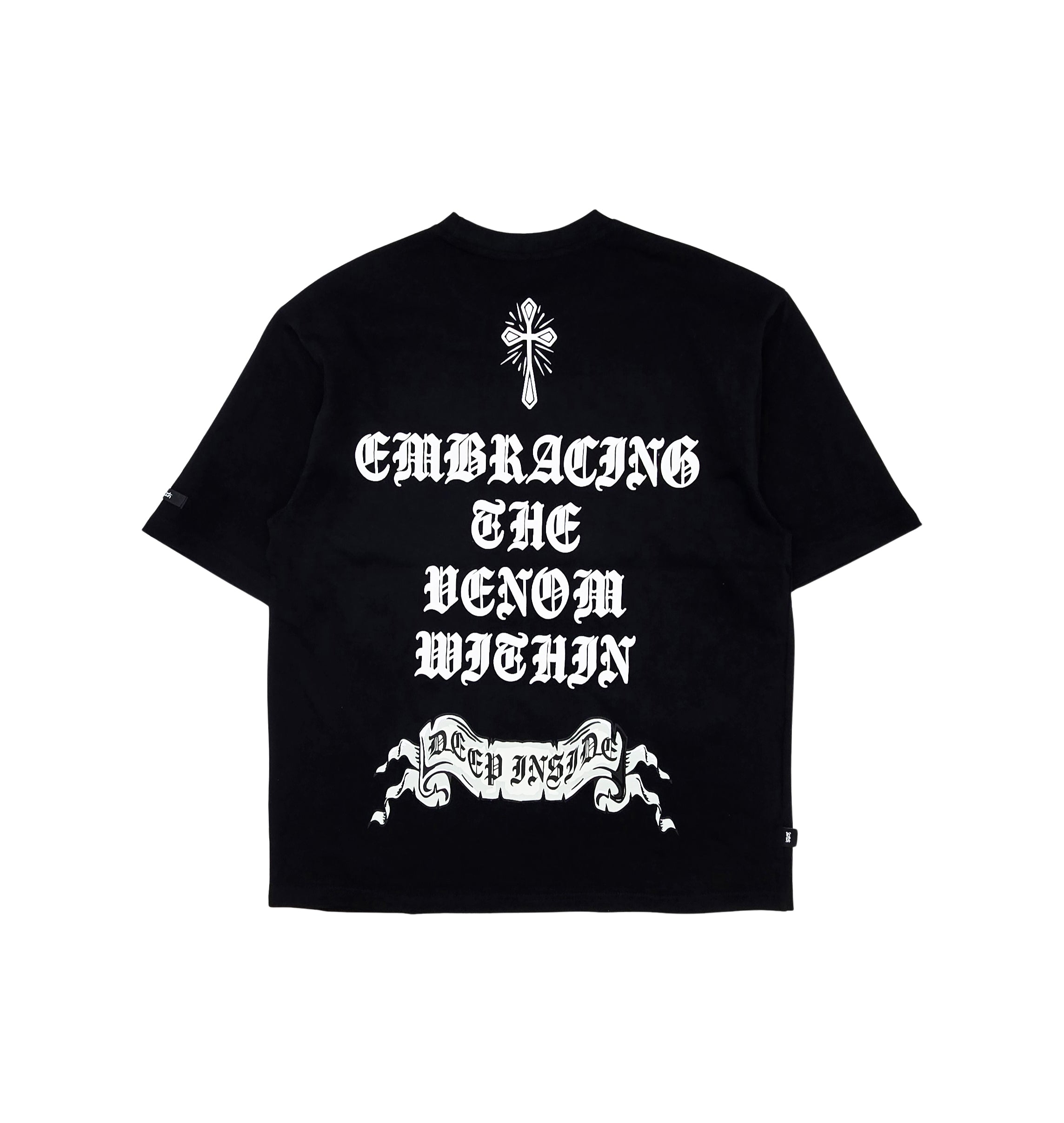 SWITCH MEN'S POISONOUS DEEP INSIDE DROP SHOULDER GRAPHIC T-SHIRT (BLACK)