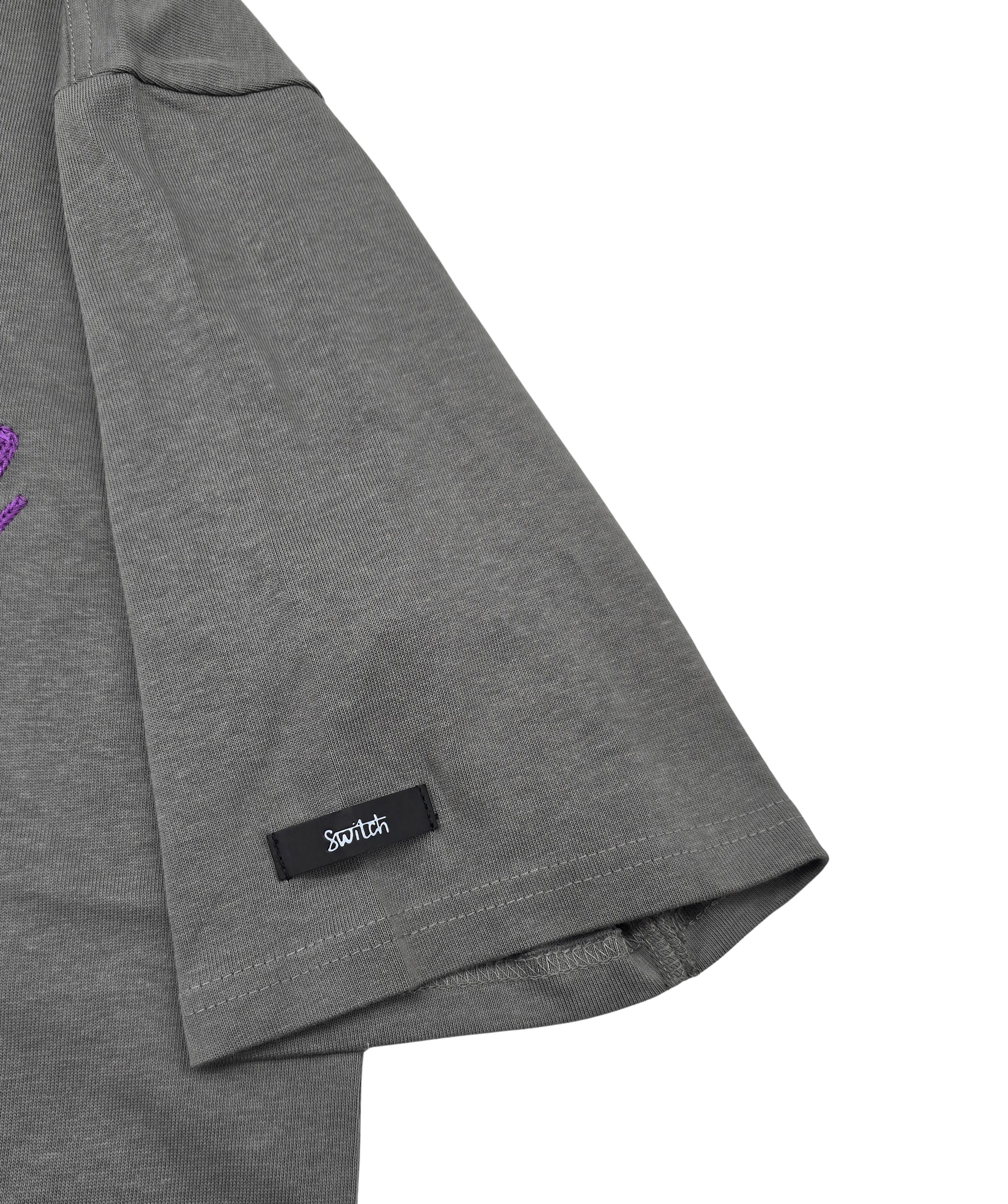 SWITCH MEN'S PEACEFUL BIRD DROP SHOULDER GRAPHIC T-SHIRT (GREY)