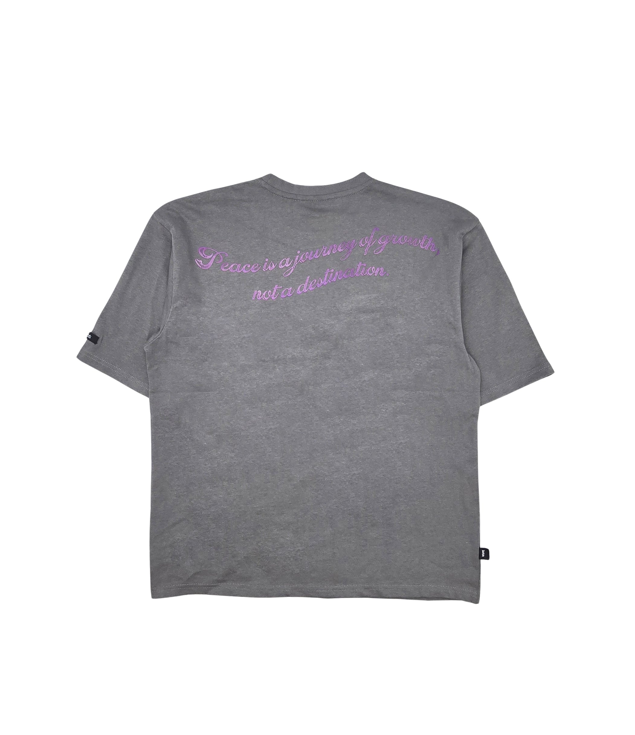 SWITCH MEN'S PEACEFUL BIRD DROP SHOULDER GRAPHIC T-SHIRT (GREY)