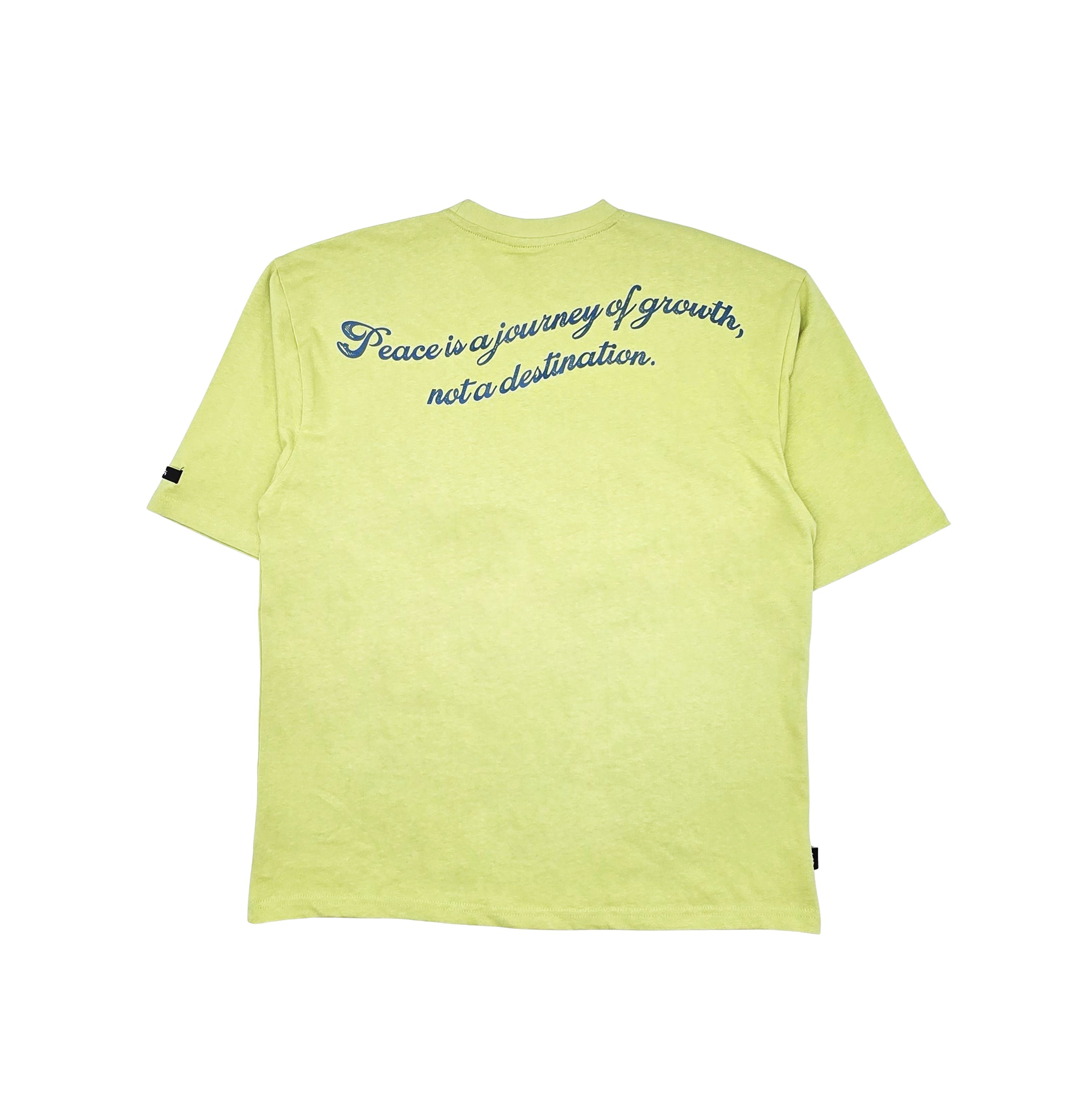 SWITCH MEN'S PEACEFUL BIRD DROP SHOULDER GRAPHIC T-SHIRT (LIGHT OLIVE GREEN)