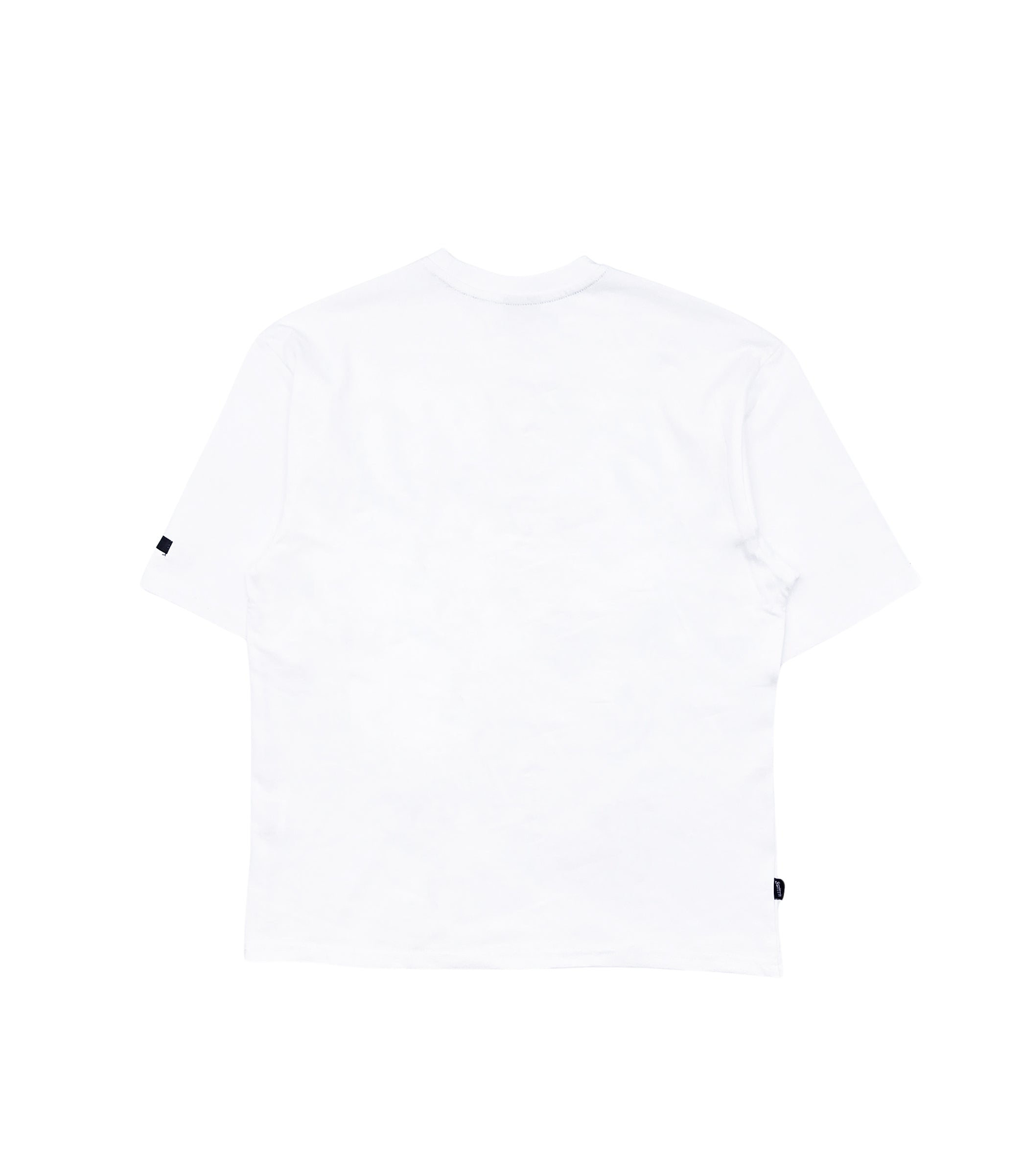 SWITCH MEN'S RHINESTONE MINERAL WASHED SKULL DROP SHOULDER GRAPHIC T-SHIRT (WHITE)