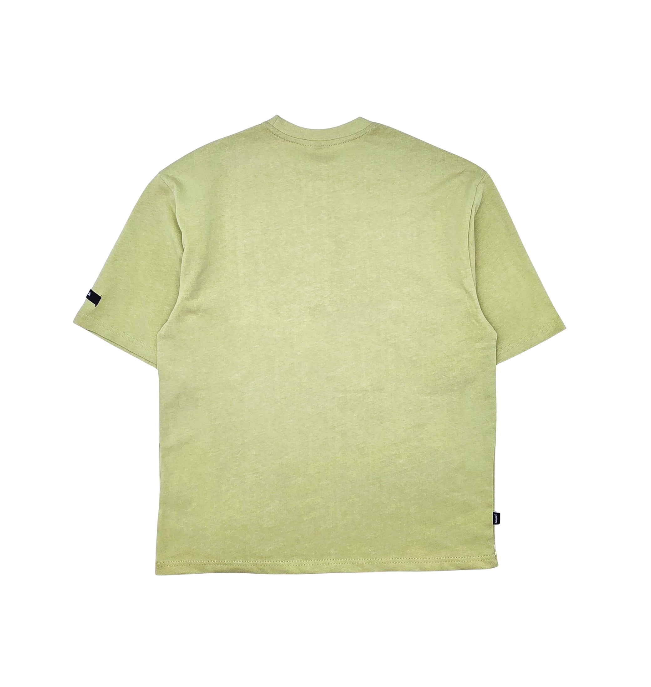 SWITCH MEN'S RHINESTONE BROKEN SKULL DROP SHOULDER GRAPHIC T-SHIRT (LIGHT OLIVE GREEN)