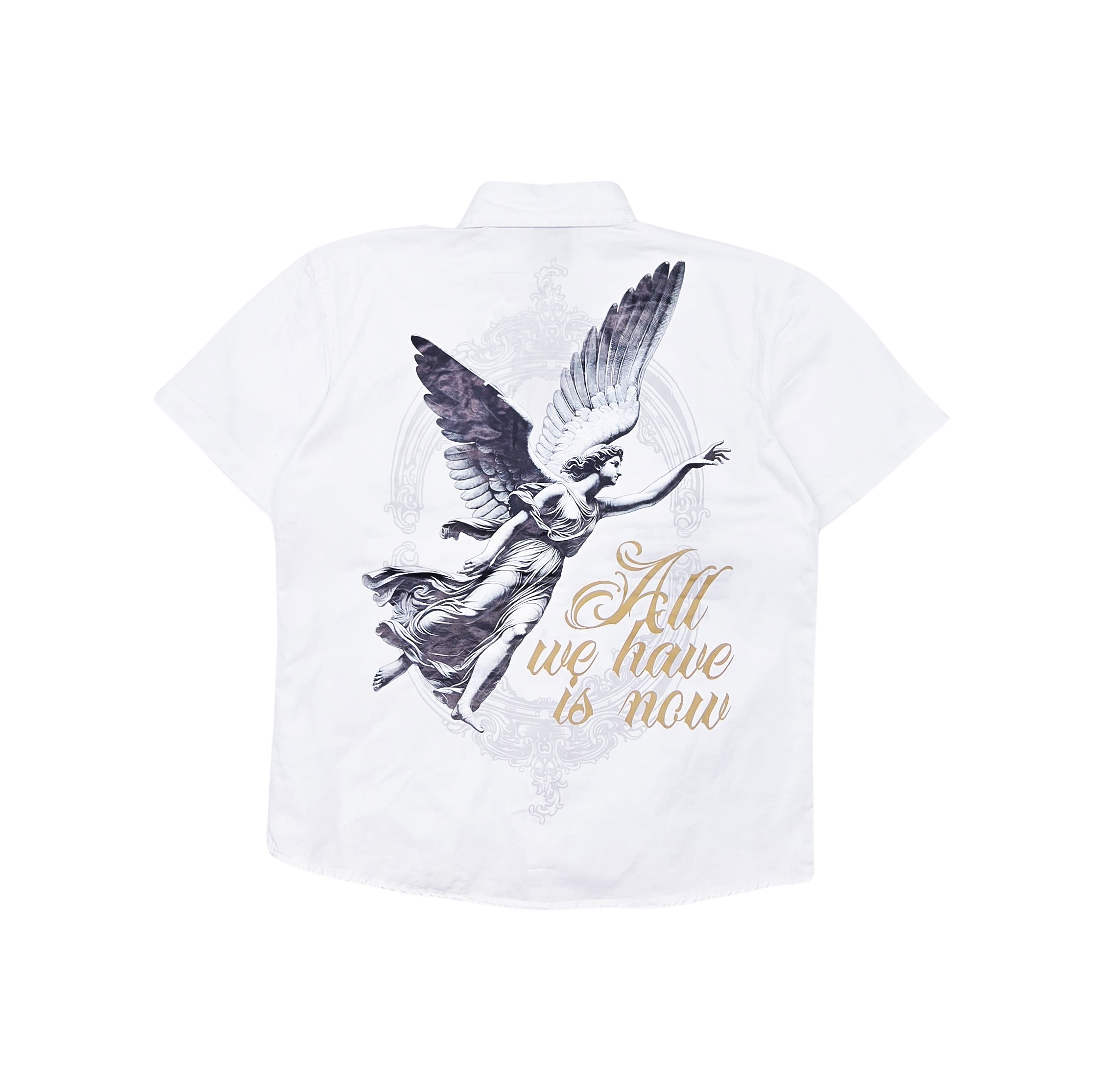 SWITCH MENS WOVEN LIVE IN THE MOMENT SHORT SLEEVE SHIRT/SHORTS SET (WHITE)