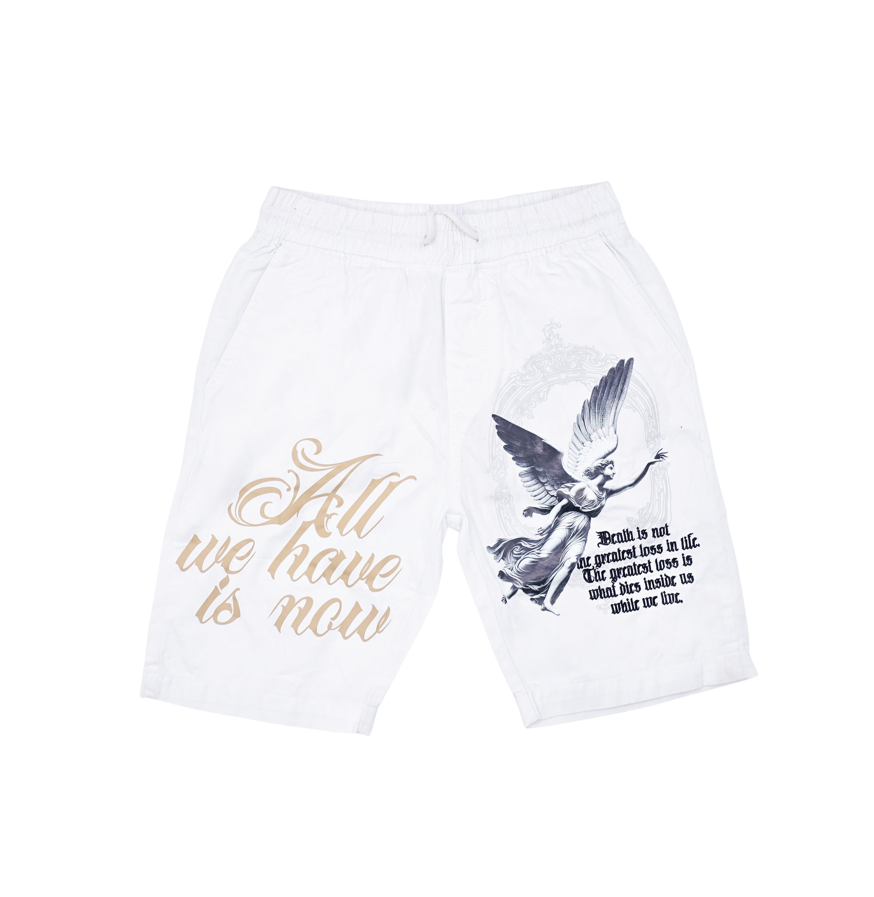 SWITCH MENS WOVEN LIVE IN THE MOMENT SHORT SLEEVE SHIRT/SHORTS SET (WHITE)