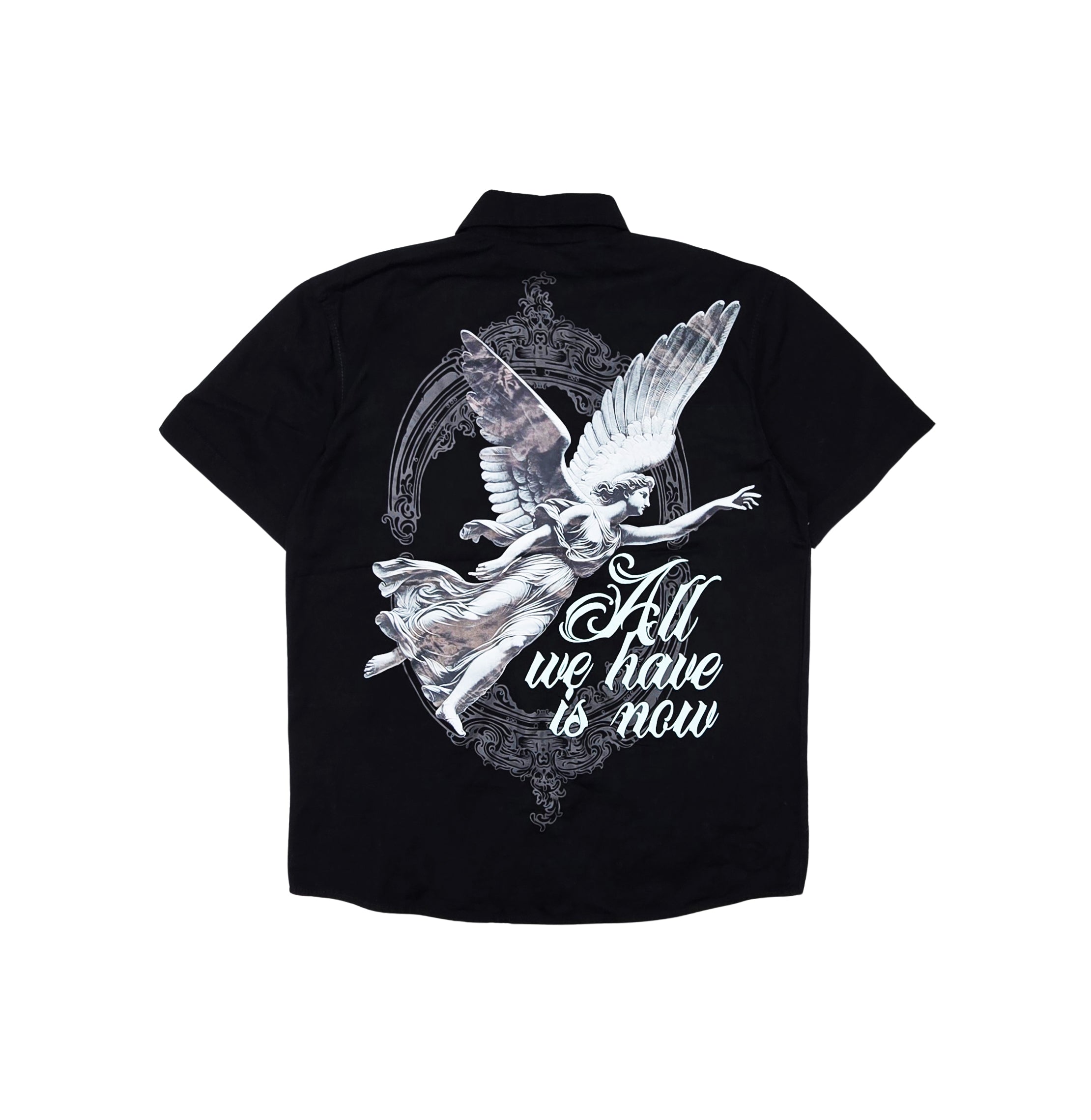 SWITCH MENS WOVEN LIVE IN THE MOMENT SHORT SLEEVE SHIRT/SHORTS SET (BLACK)