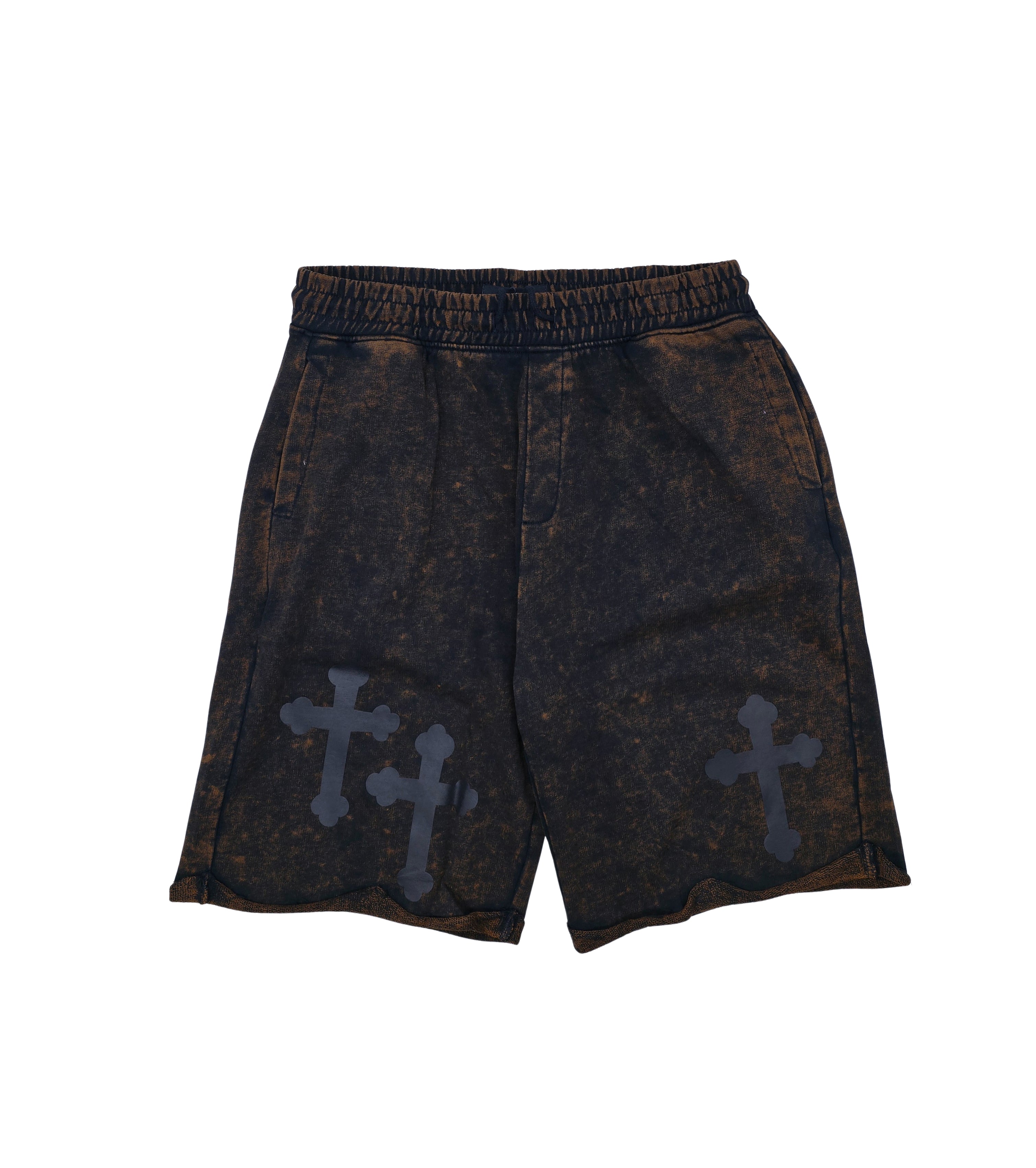 SWITCH MEN'S FAITH OVER FEAR GRAPHIC T-SHIRT/SHORTS SET (BLACK/BROWN)