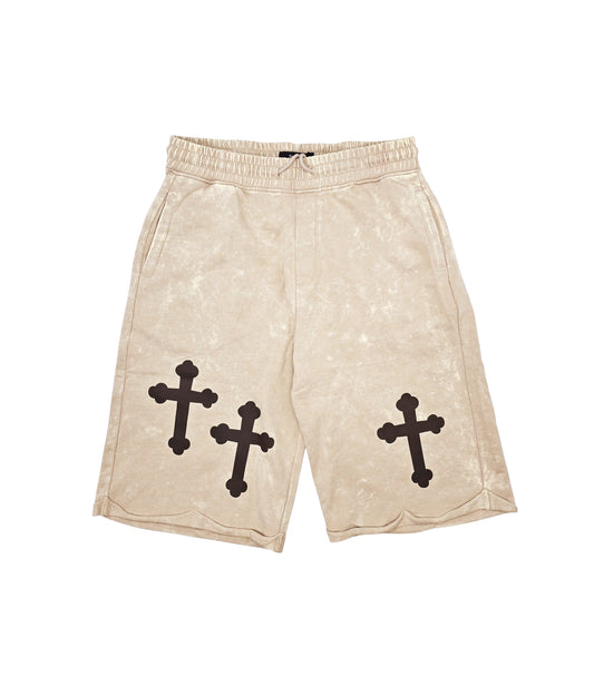 SWITCH MEN'S FAITH OVER FEAR GRAPHIC T-SHIRT/SHORTS SET (SAND)