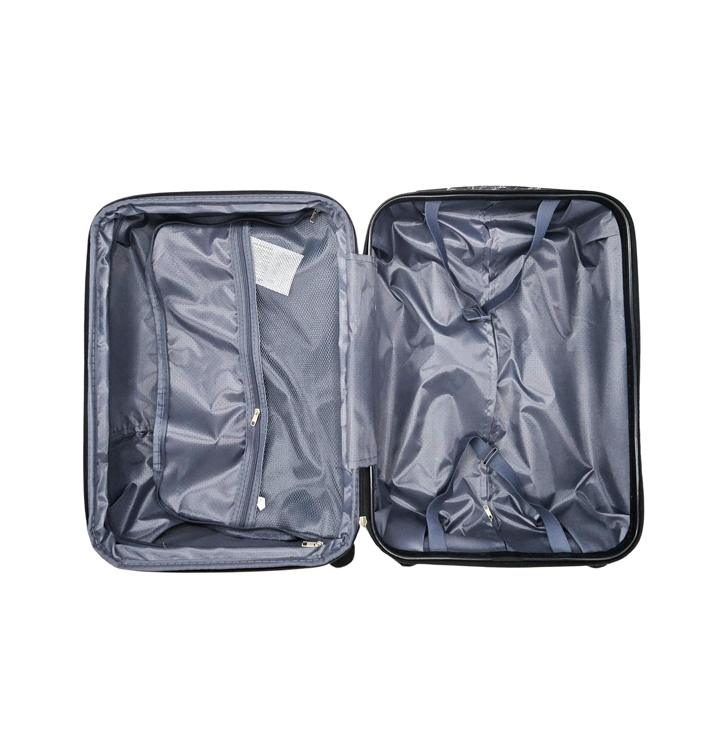 UNITED GLOBAL HARD COVER LIGHT WEIGHT LUGGAGES (BLACK)