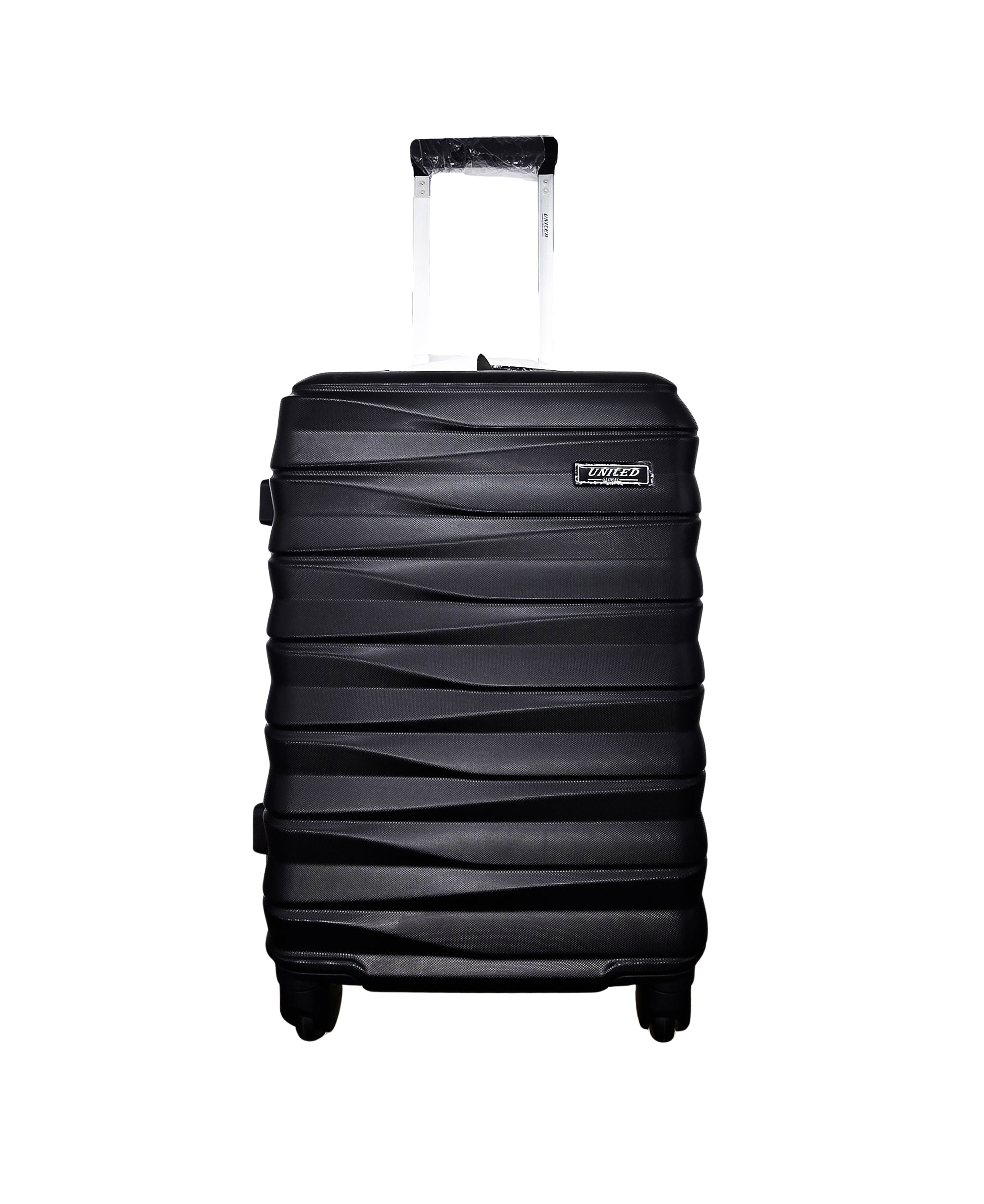 UNITED GLOBAL HARD COVER LIGHT WEIGHT LUGGAGES (BLACK)