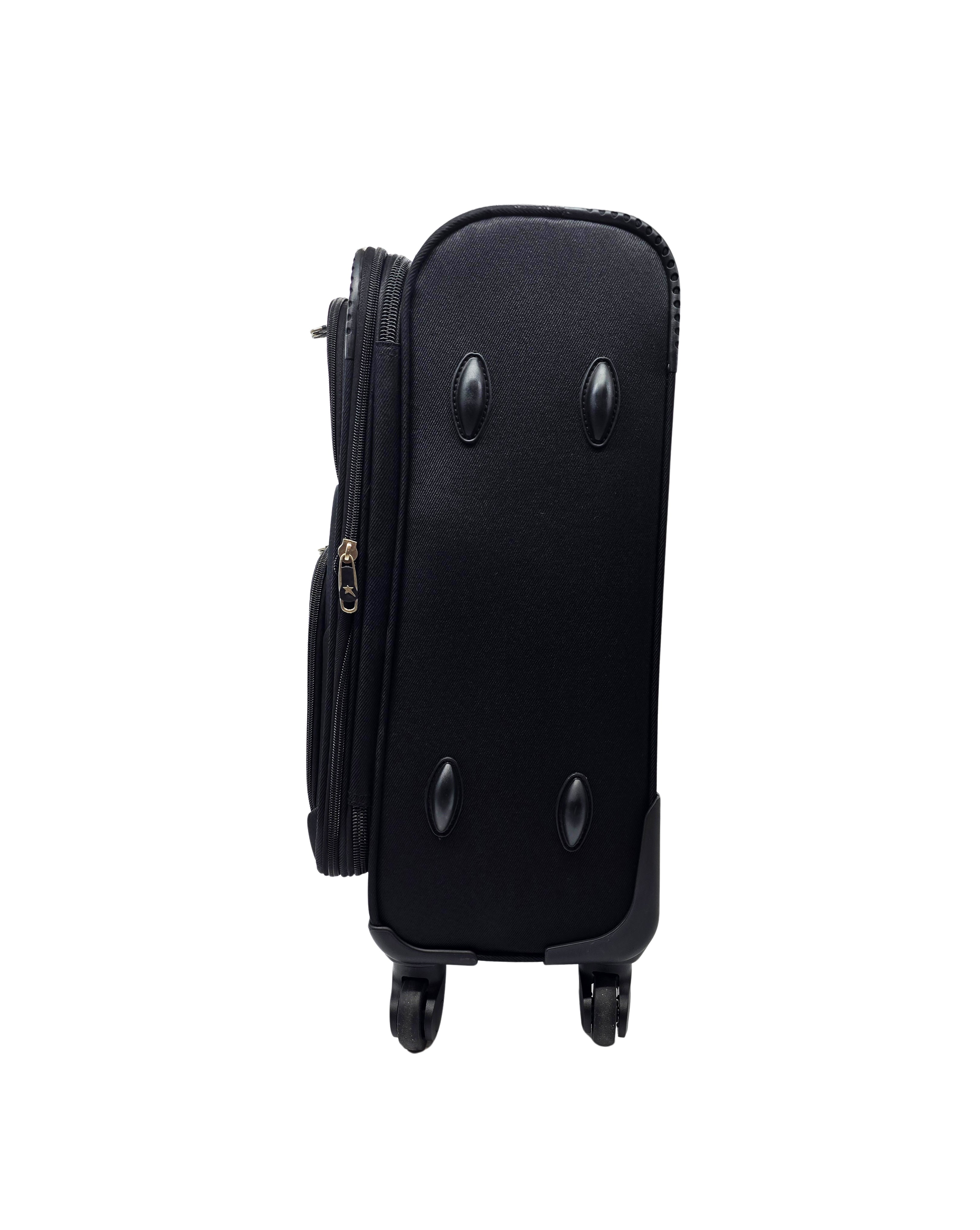 SOFT COVER ABS LIGHT WEIGHT LUGGAGES (BLACK)