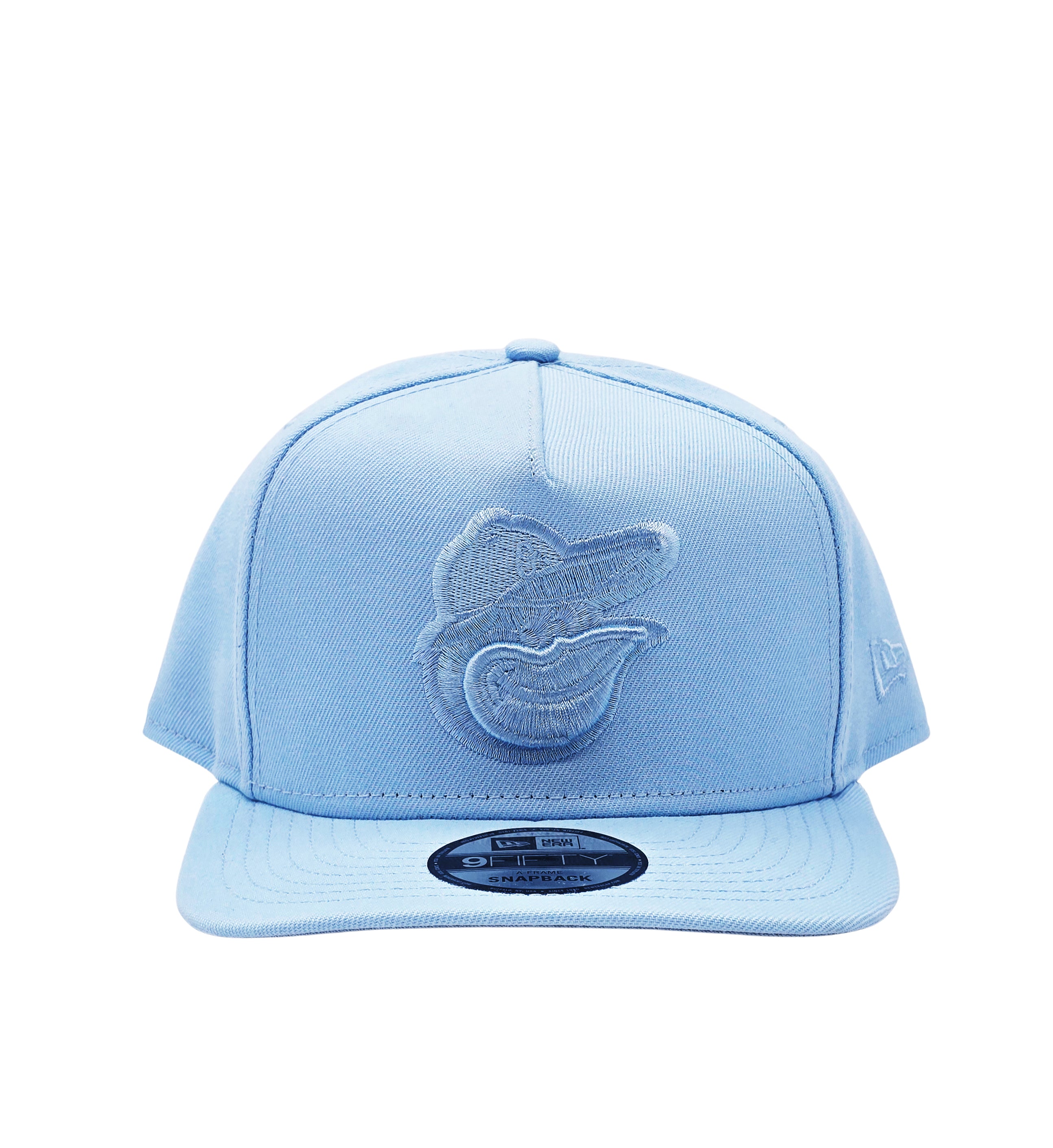 NEW ERA 9FIFTY A-FRAME MLB BALTIMORE ORIOLES SKY BLUE SNAPBACK HAT