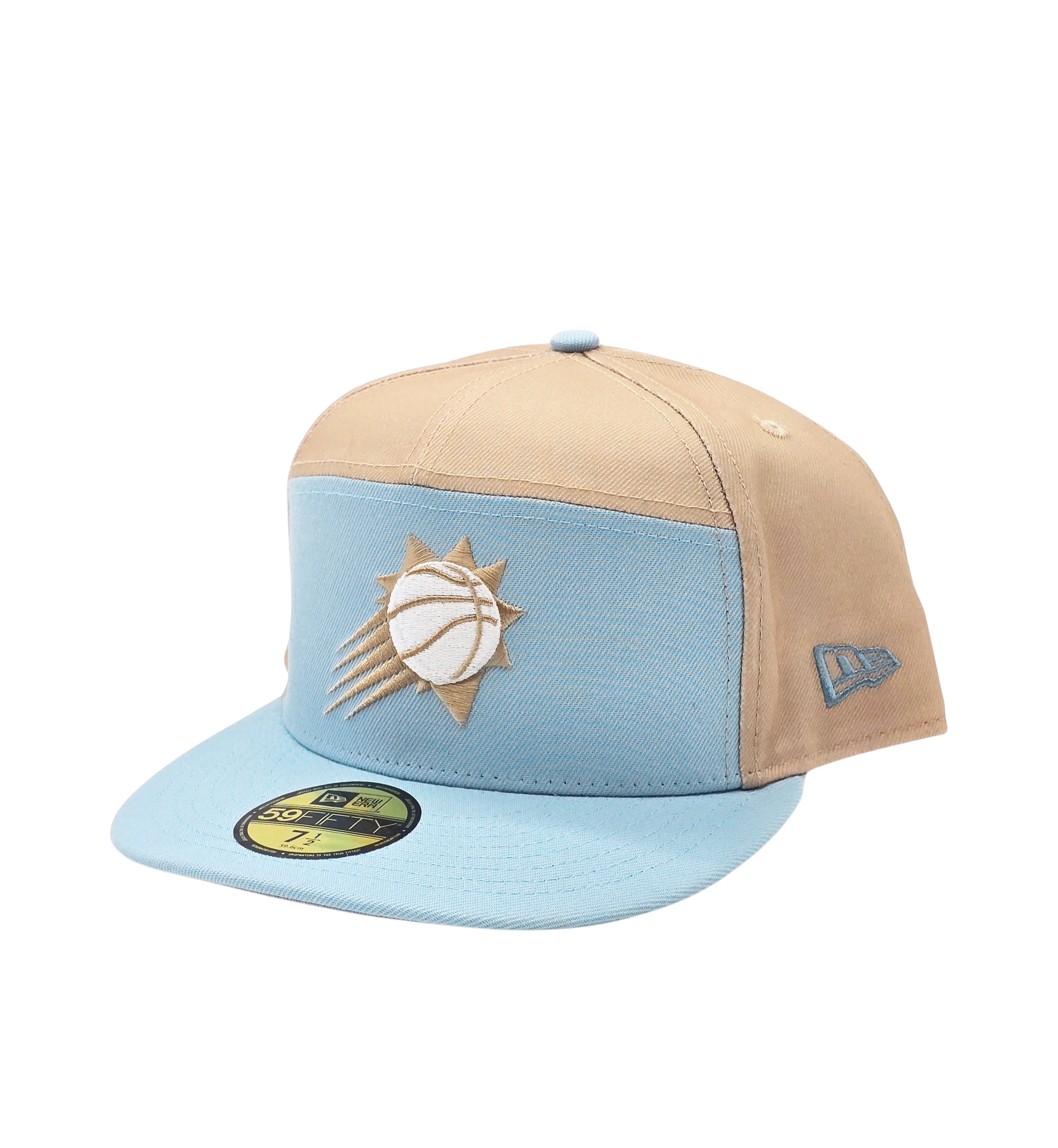 NEW ERA 59FIFTY NBA PHOENIX SUNS KHAKI/SKY BLUE FITTED HAT