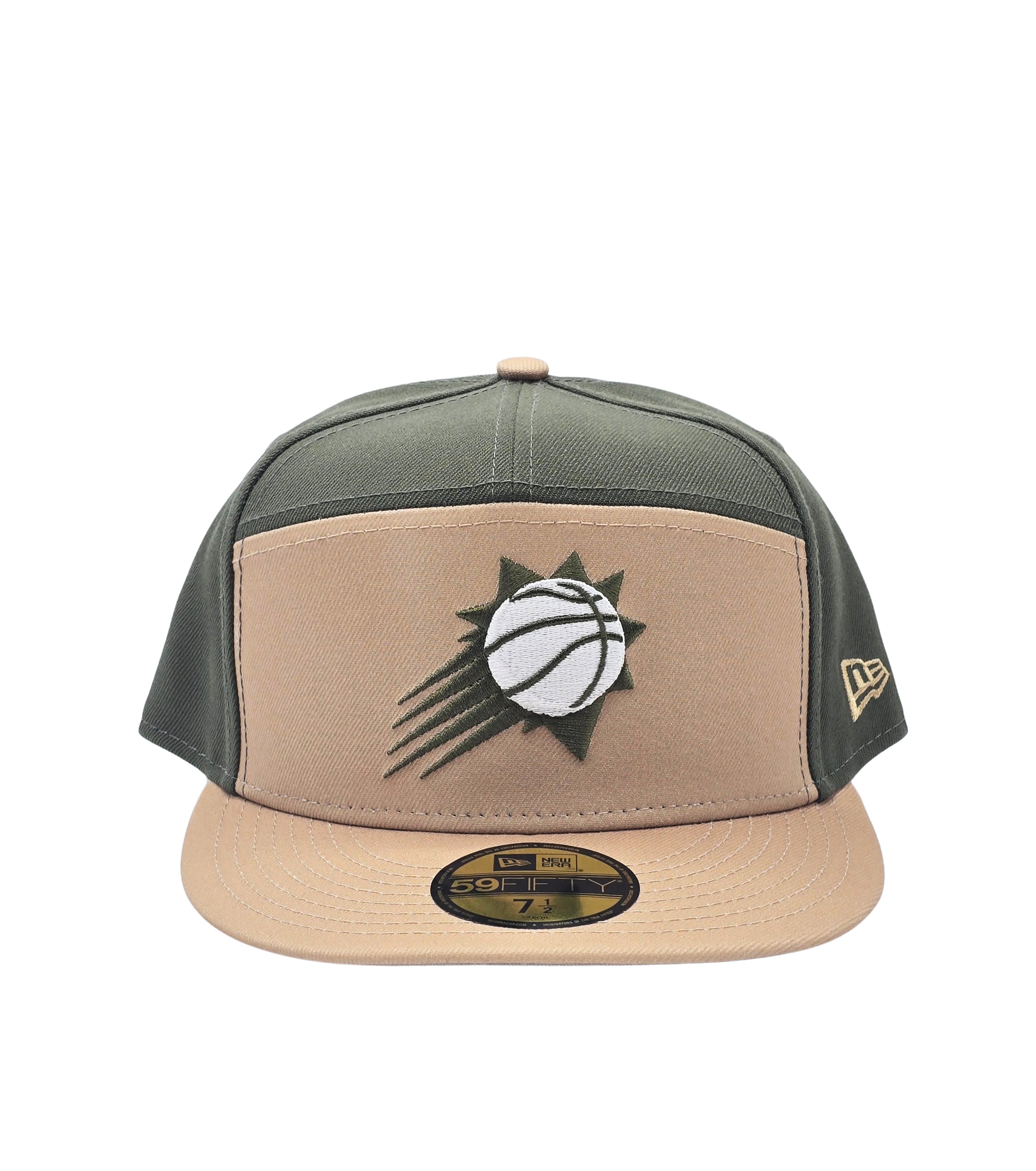 NEW ERA 59FIFTY NBA PHOENIX SUNS KHAKI/OLIVE GREEN FITTED HAT