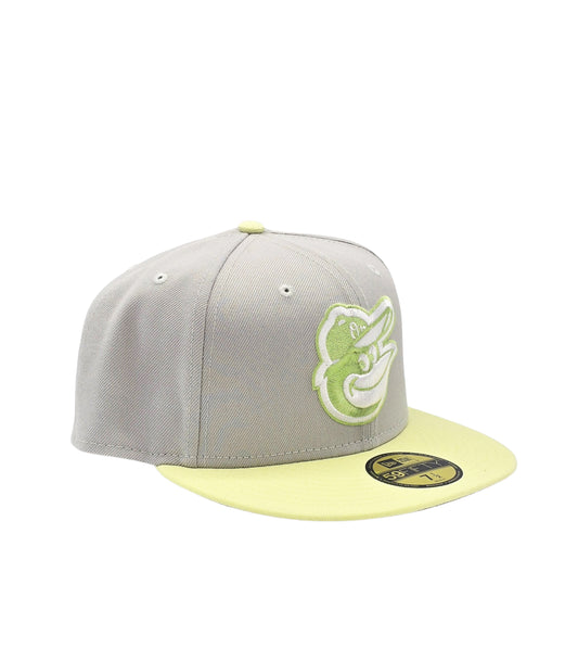 NEW ERA 59FIFTY MLB BALTIMORE ORIOLES GREY/GREEN FITTED HAT