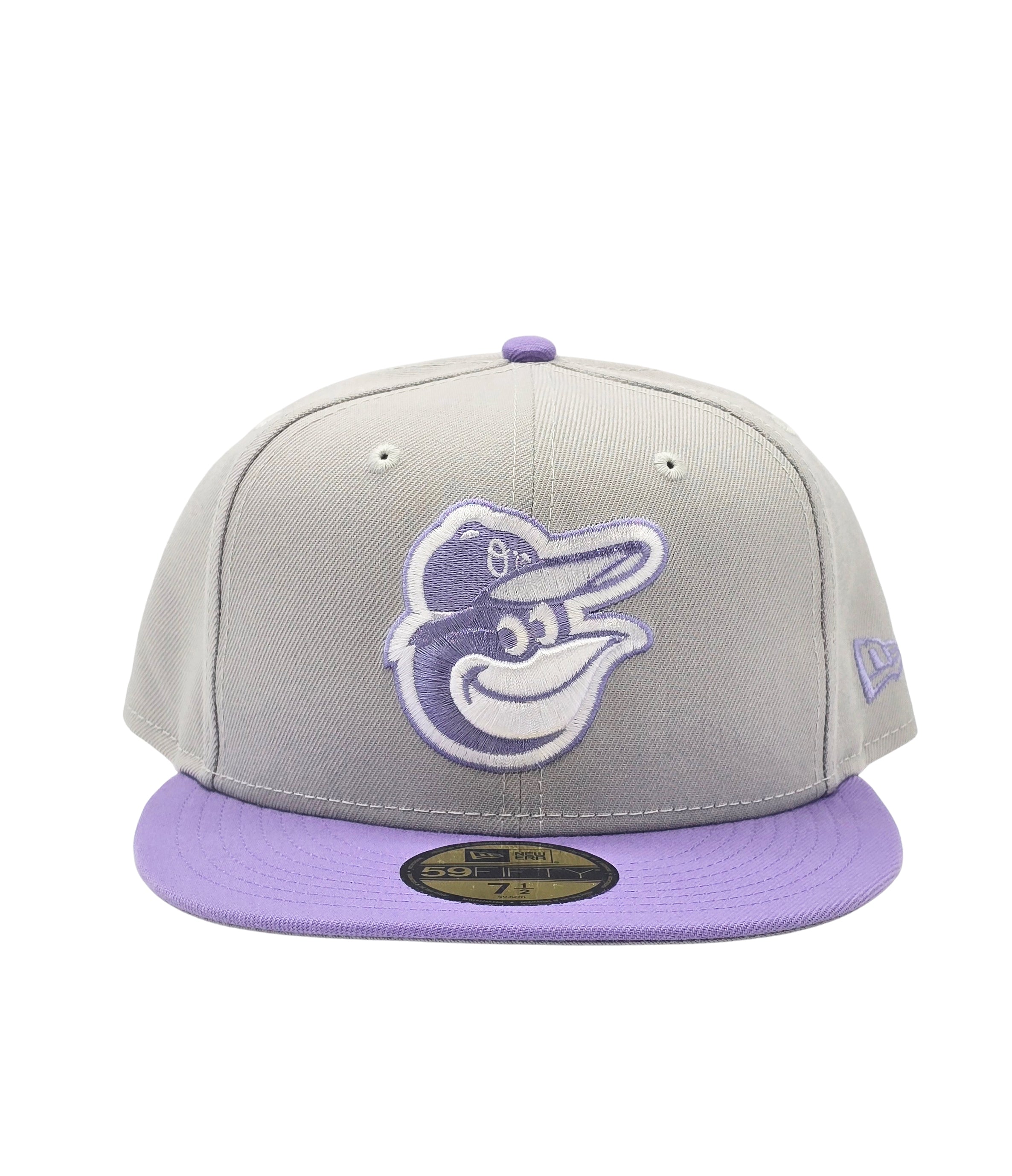 NEW ERA 59FIFTY MLB BALTIMORE ORIOLES GREY/PURPLE FITTED HAT