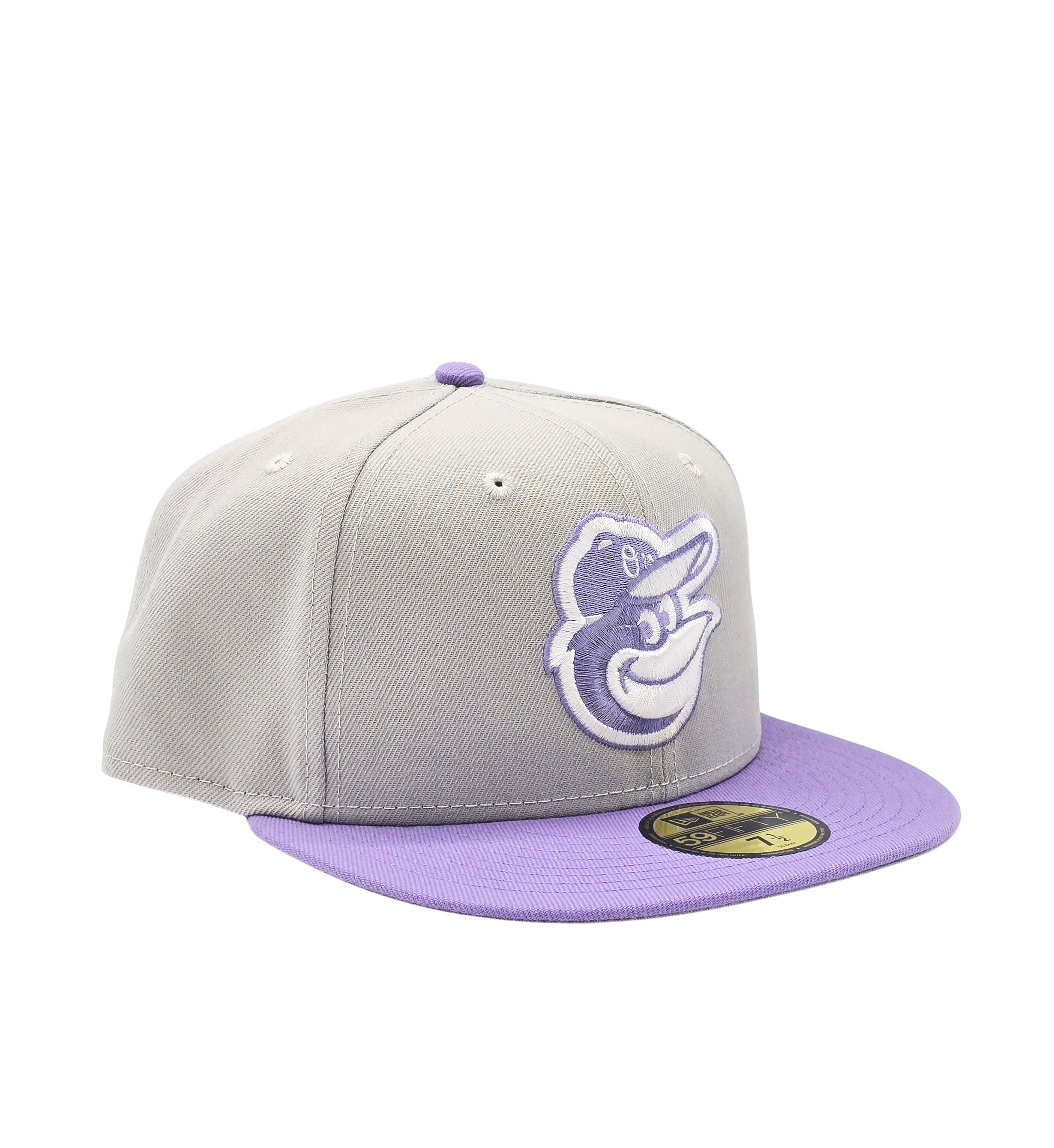 NEW ERA 59FIFTY MLB BALTIMORE ORIOLES GREY/PURPLE FITTED HAT