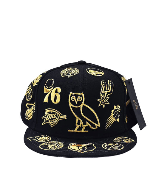 NEW ERA 59FIFTY OCTOBER'S VERY OWN OVO SPORTS TEAMS BLACK/GOLD FITTED HAT