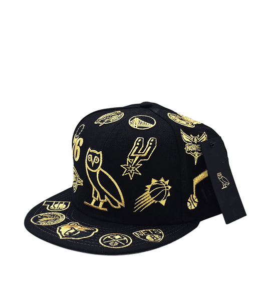 NEW ERA 59FIFTY OCTOBER'S VERY OWN OVO SPORTS TEAMS BLACK/GOLD FITTED HAT