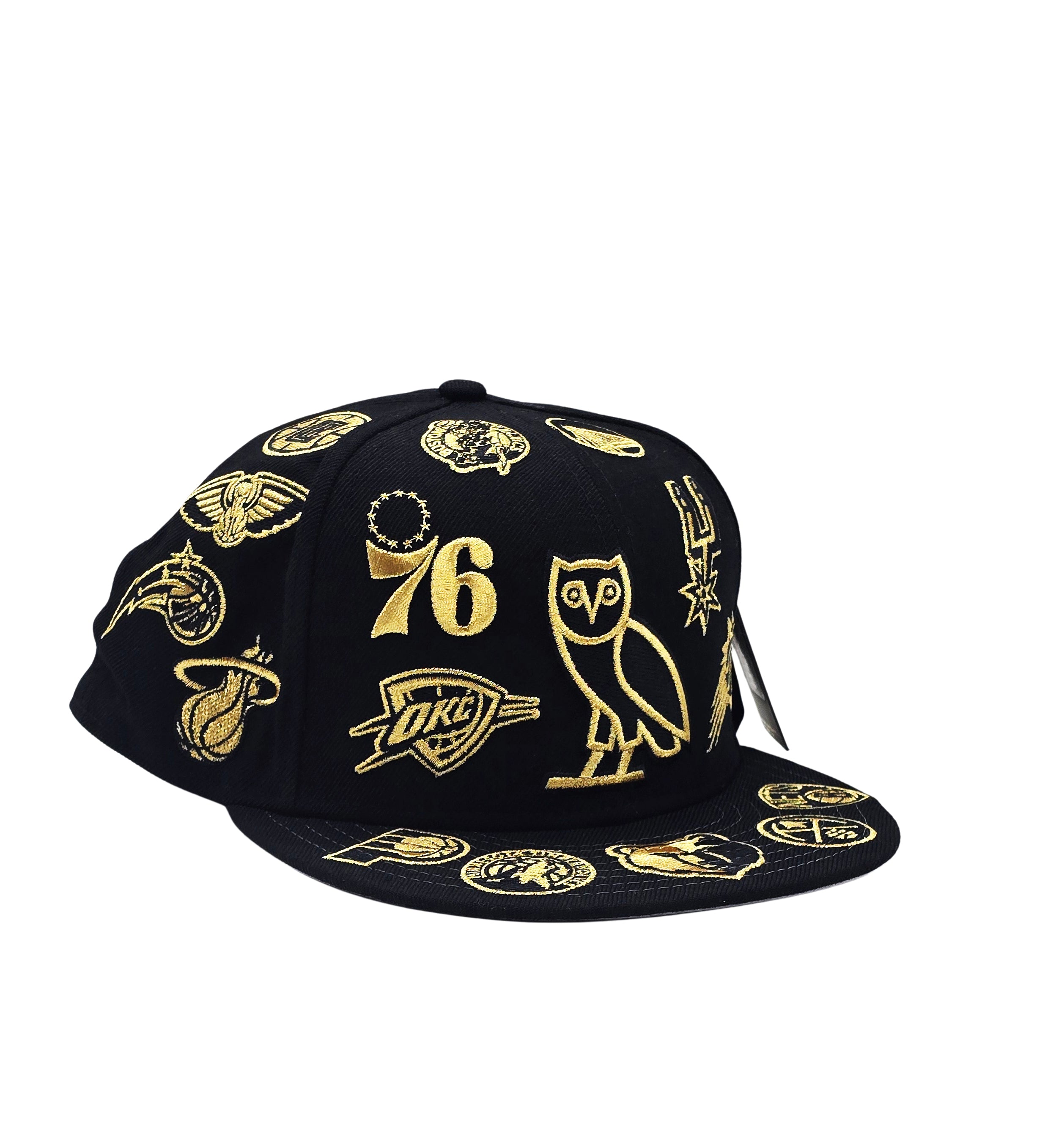 NEW ERA 59FIFTY OCTOBER'S VERY OWN OVO SPORTS TEAMS BLACK/GOLD FITTED HAT