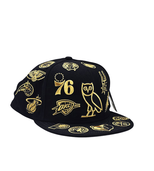 NEW ERA 59FIFTY OCTOBER'S VERY OWN OVO SPORTS TEAMS BLACK/GOLD FITTED HAT