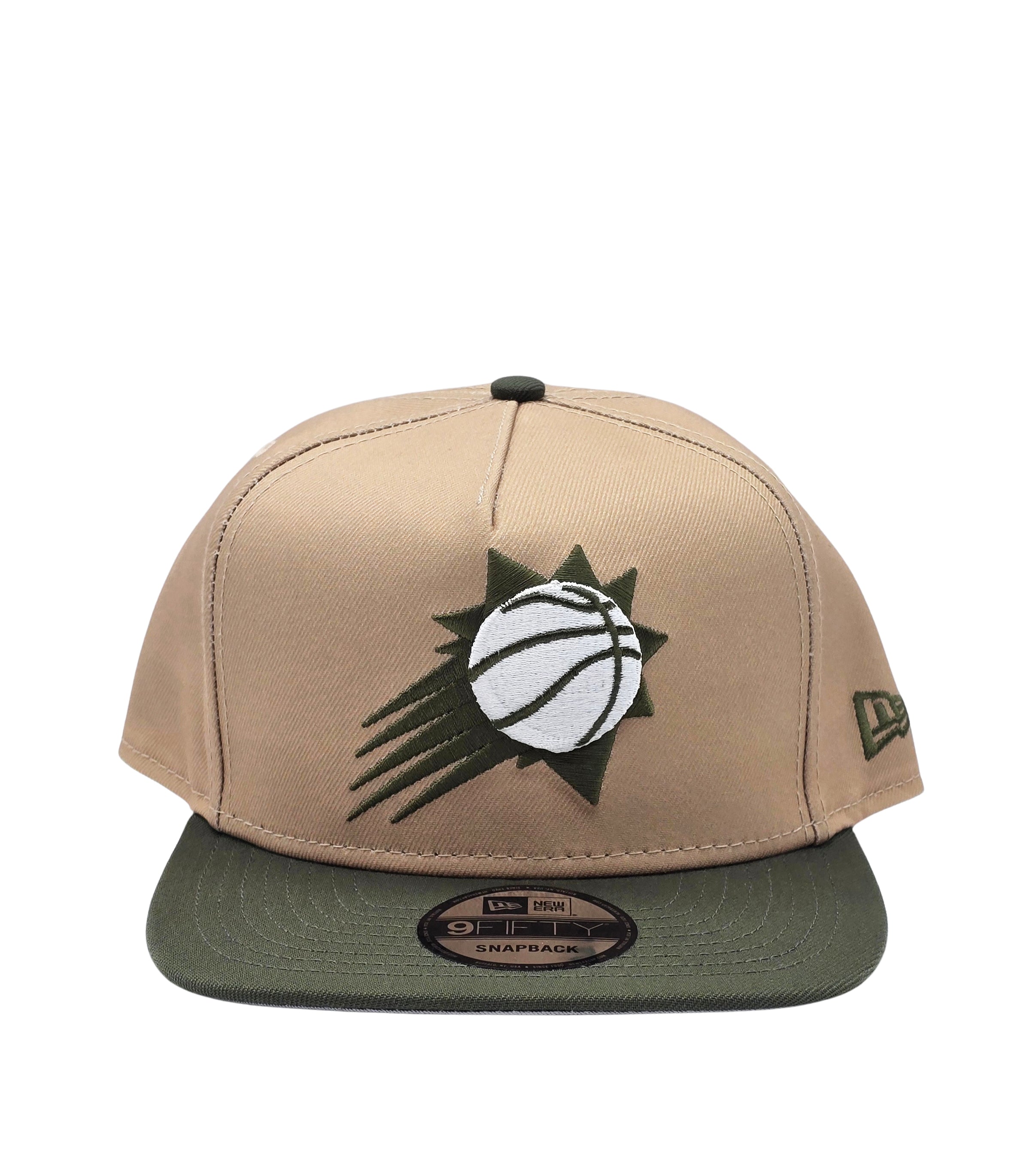 NEW ERA 9FIFTY NBA PHOENIX SUNS KHAKI/OLIVE SNAPBACK HAT
