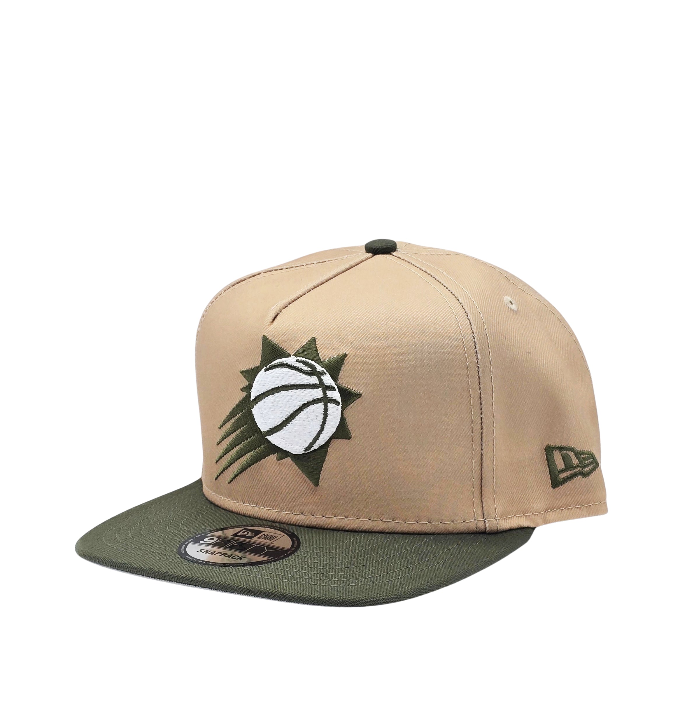 NEW ERA 9FIFTY NBA PHOENIX SUNS KHAKI/OLIVE SNAPBACK HAT