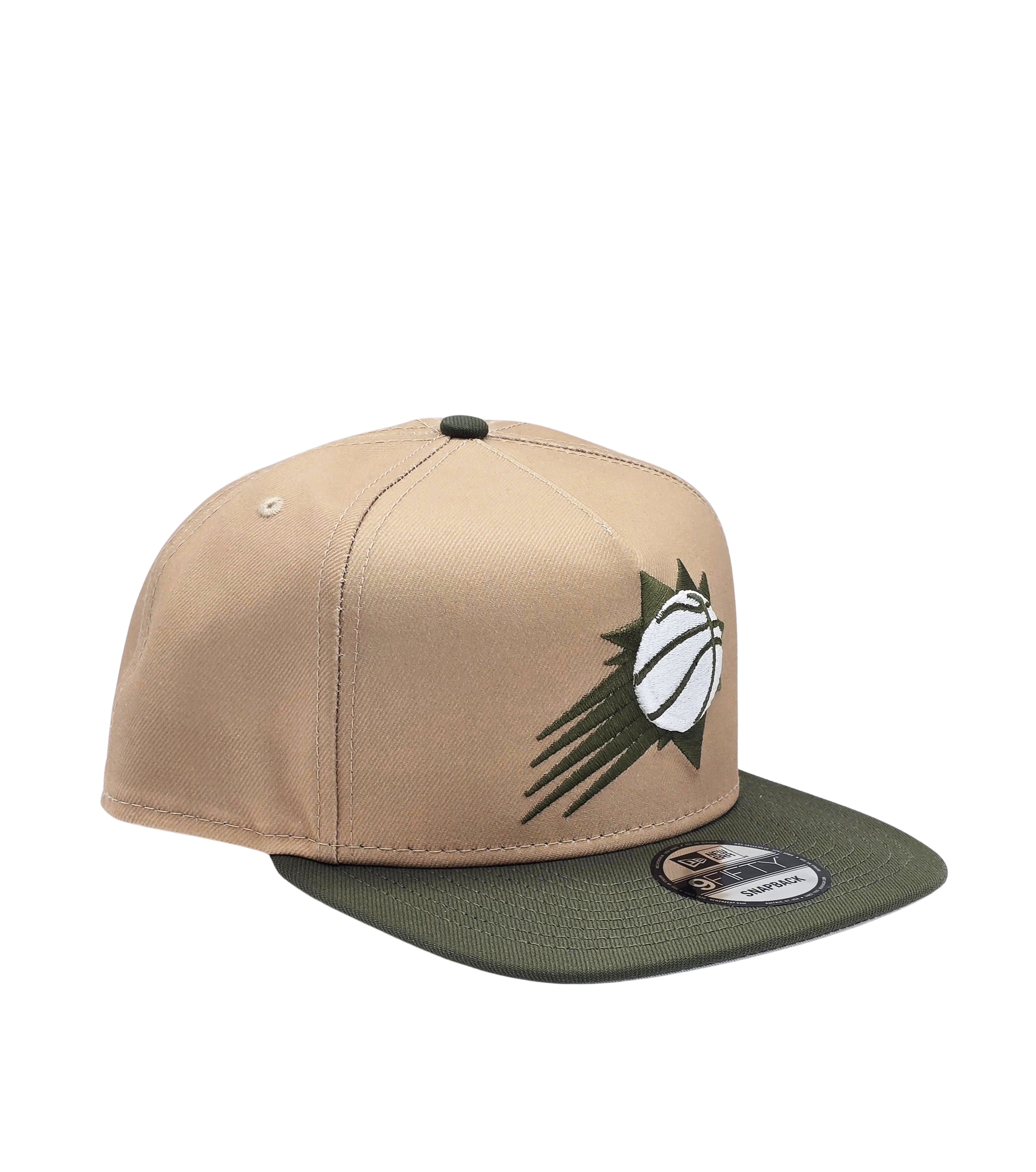 NEW ERA 9FIFTY NBA PHOENIX SUNS KHAKI/OLIVE SNAPBACK HAT