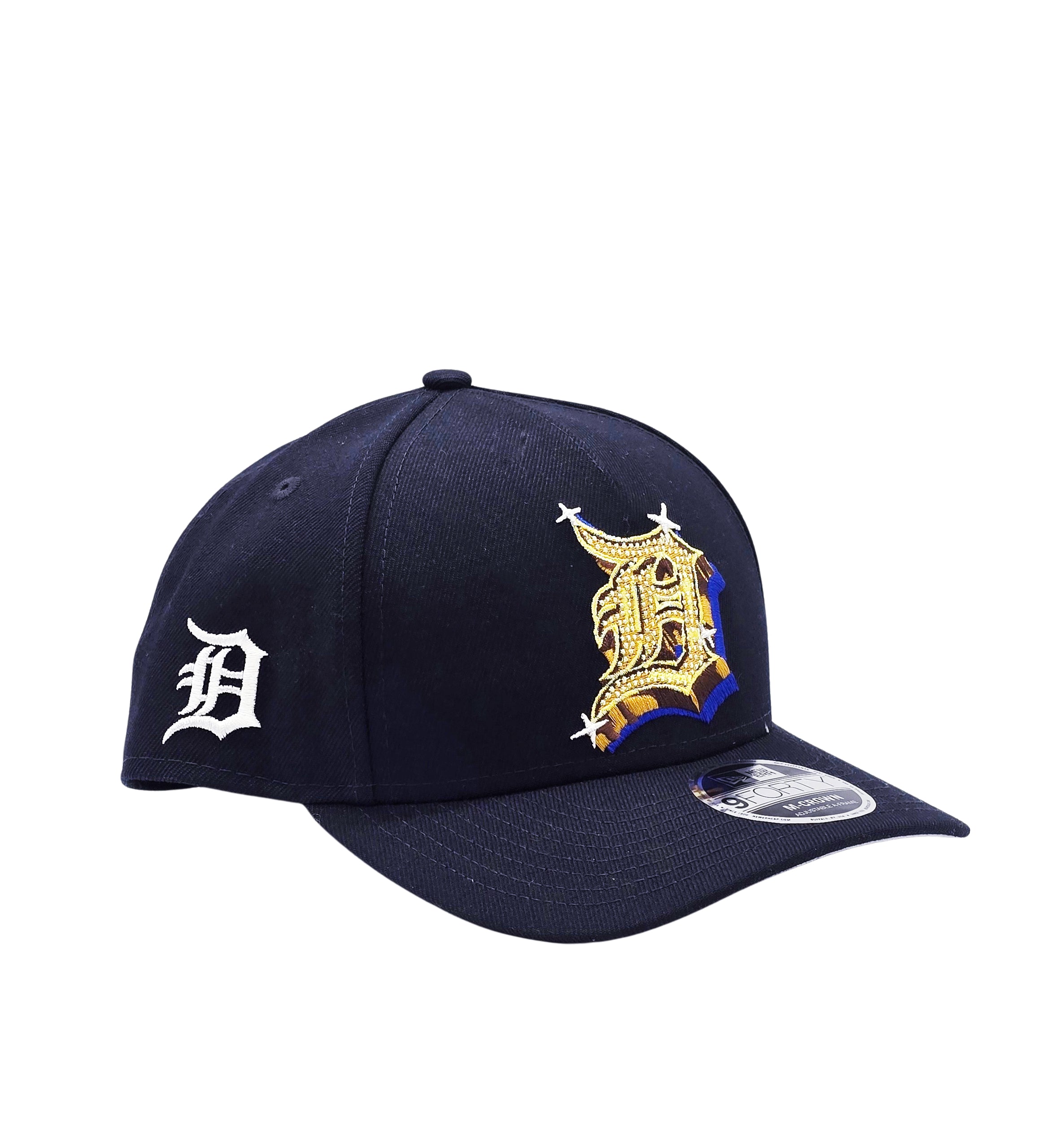 NEW ERA 9FORTY MLB DETROIT TIGERS M-CROWN ADJUSTABLE A-FRAME SNAPBACK NAVY BLUE CAP
