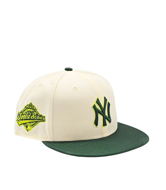 NEW ERA 59FIFTY MLB NEW YORK YANKEES 1996 WORLD SERIES CREAM/GREEN FITTED HAT