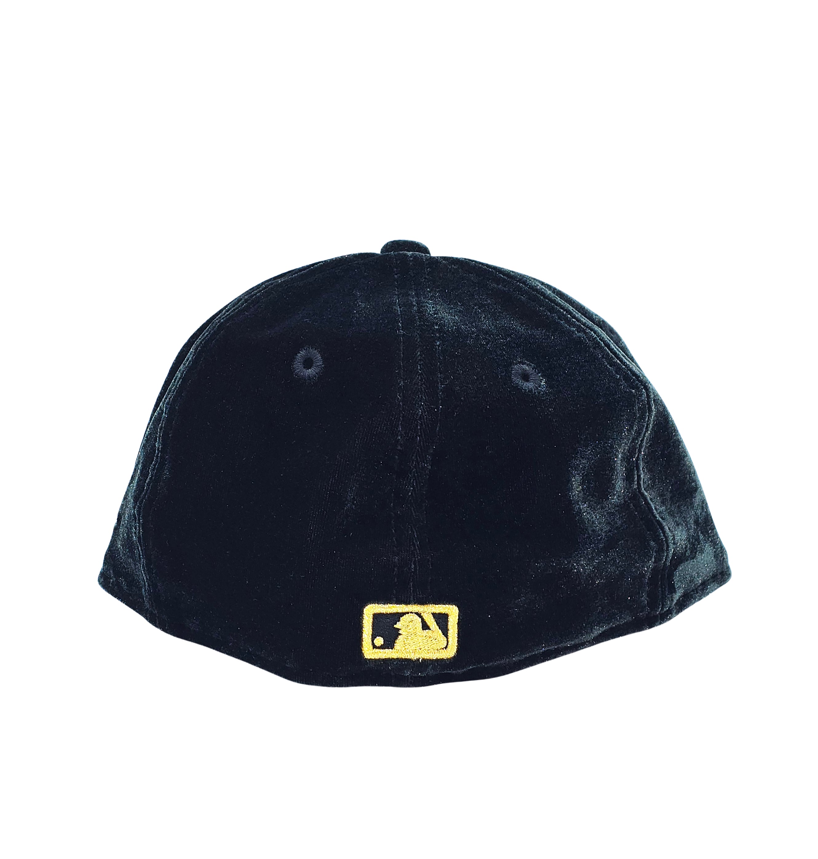 59FIFTY NEW ERA MLB TORONTO BLUE JAYS BLACK/GOLD WITH RED LEAF LOGO VELVET FITTED HAT