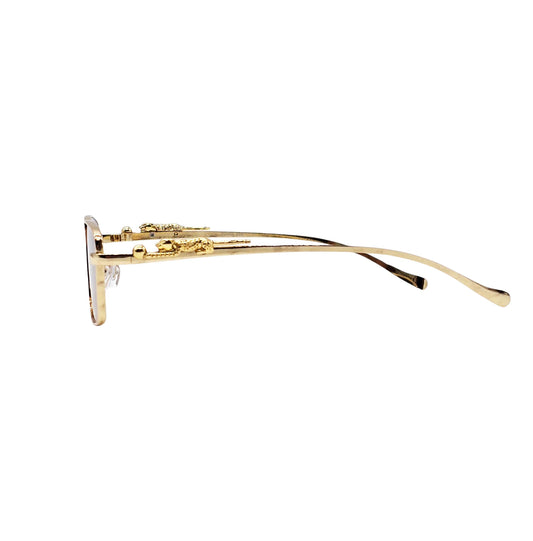 BROWN/GOLD DESIGNER SUNGLASSES (J7483)