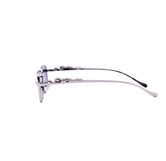 BLACK/SILVER DESIGNER SUNGLASSES (J7483)