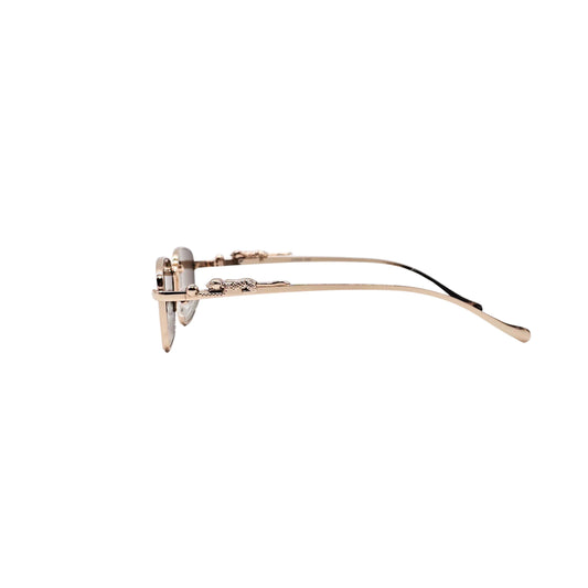 BROWN/ROSE GOLD DESIGNER SUNGLASSES (J7483)