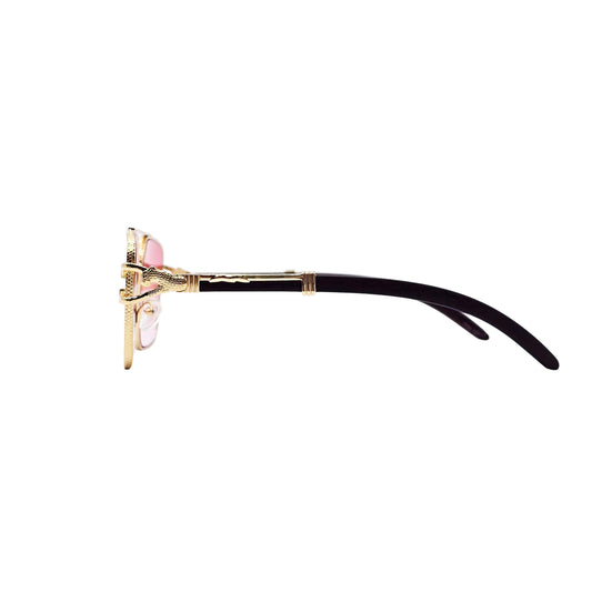 ORANGE/BLACK/GOLD DESIGNER SUNGLASSES (J7261)